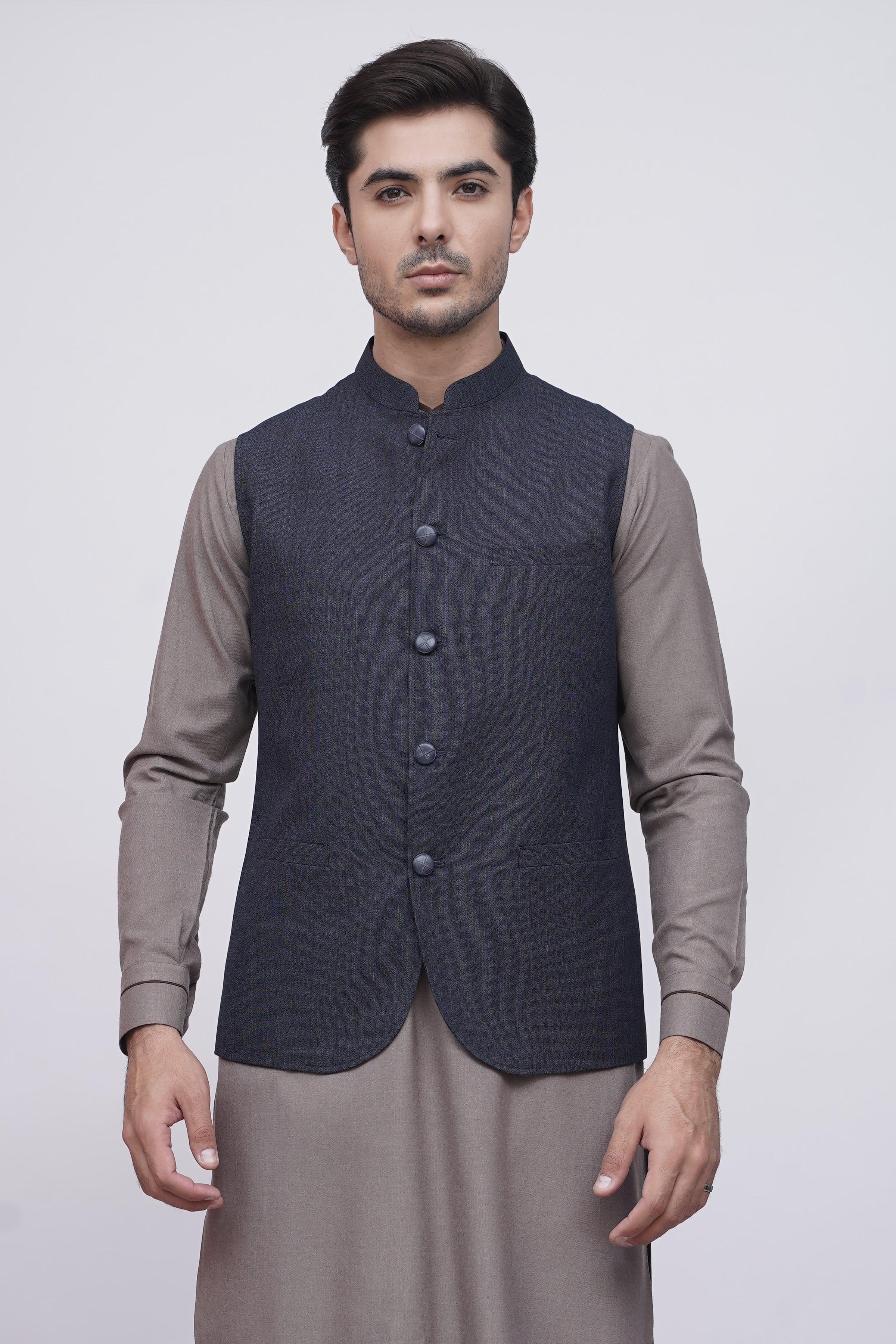 WAISTCOAT BLUE at Charcoal Clothing