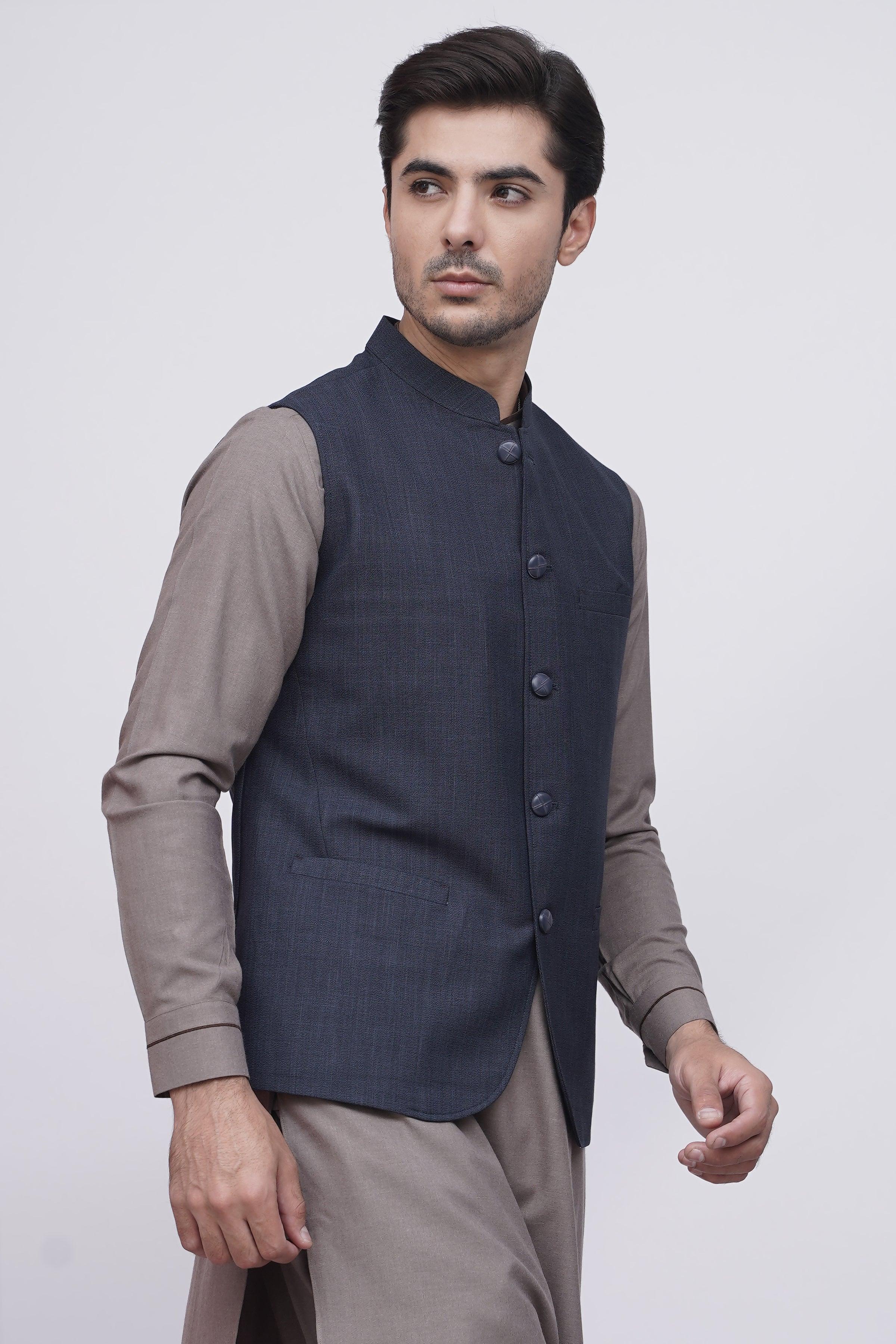 WAISTCOAT BLUE at Charcoal Clothing