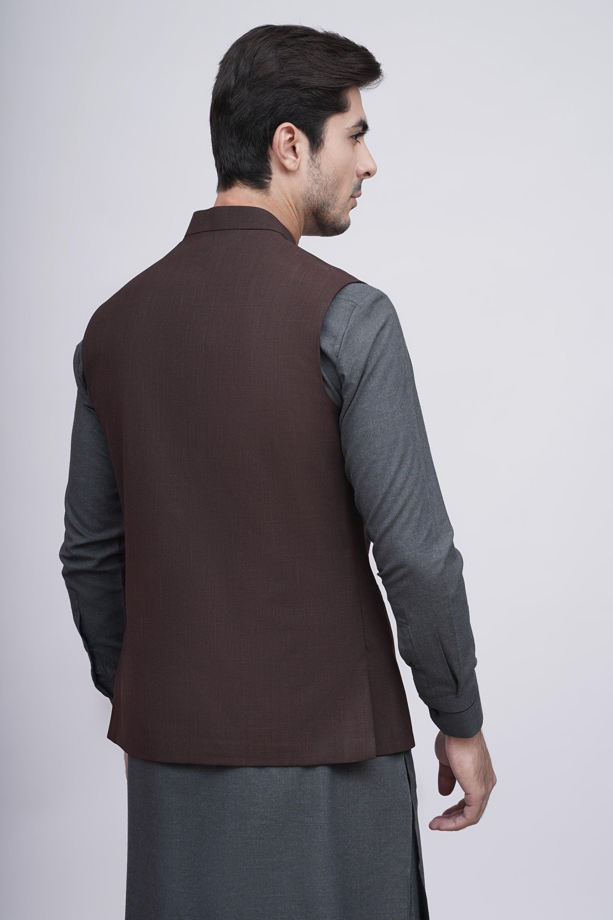 WAISTCOAT BROWN at Charcoal Clothing
