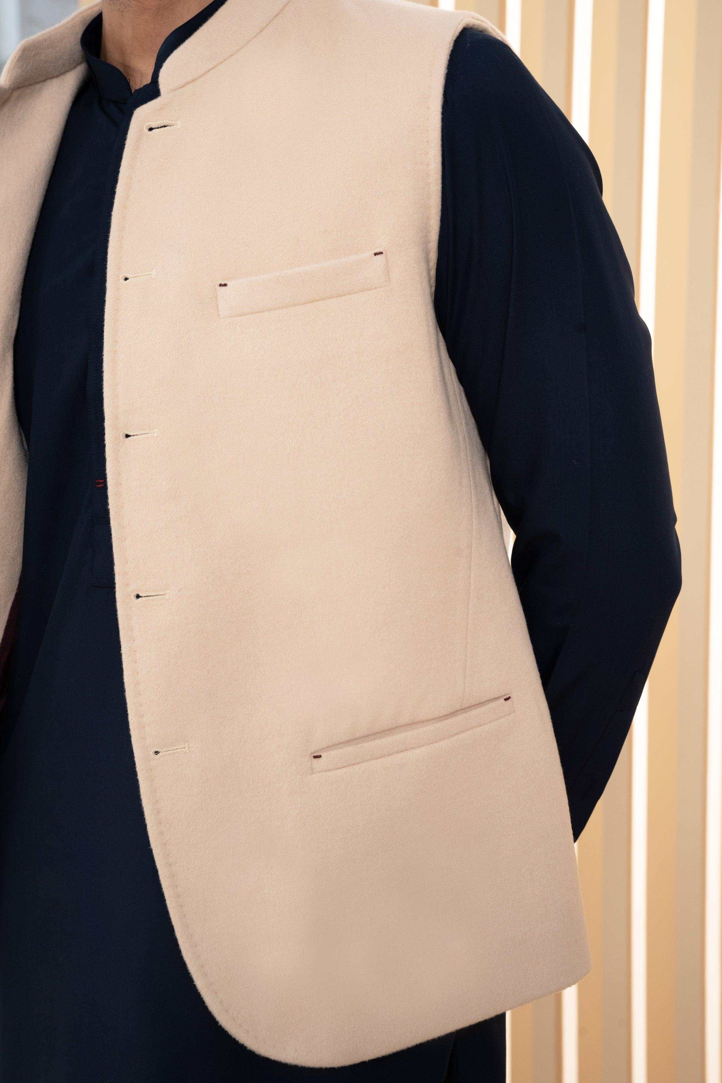 WAISTCOAT CREAM at Charcoal Clothing