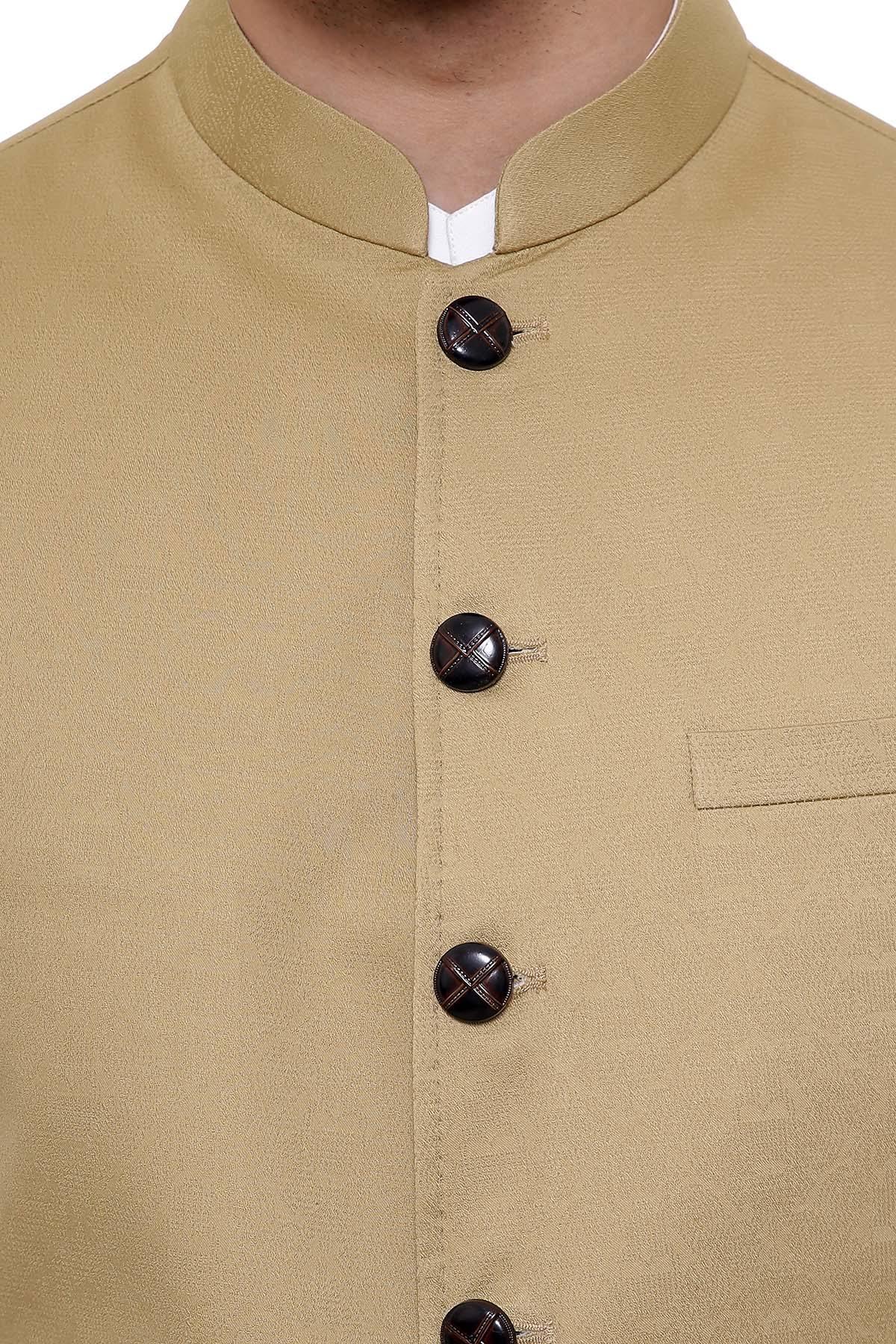 WAISTCOAT DARK KHAKI at Charcoal Clothing