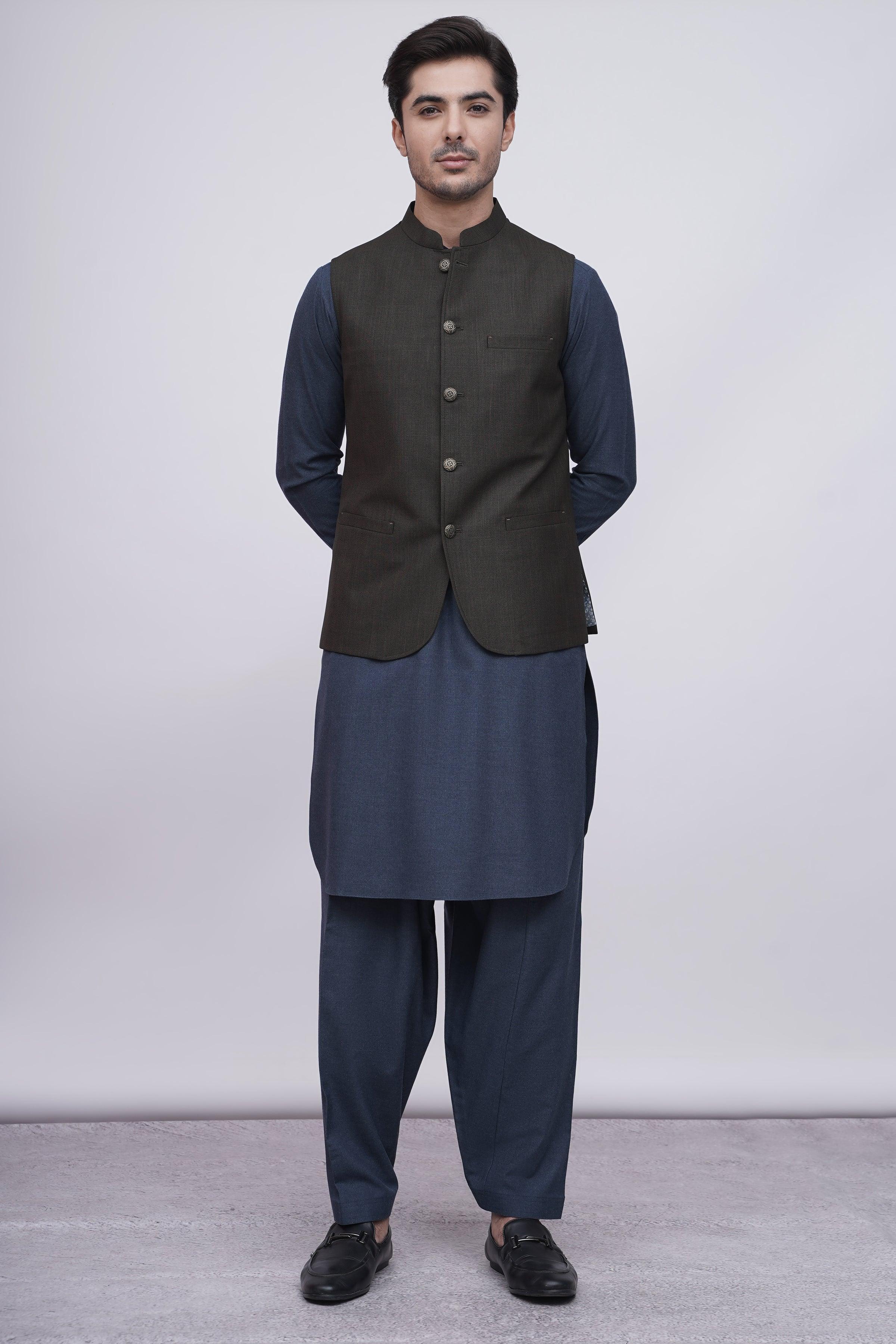 WAISTCOAT GREEN at Charcoal Clothing