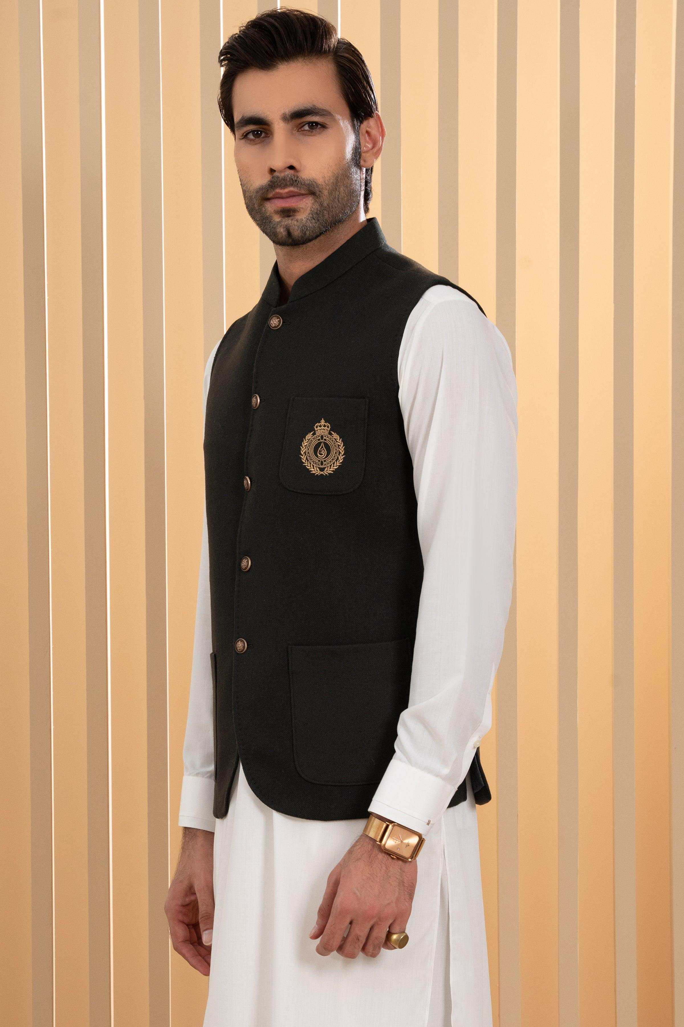 WAISTCOAT GREEN at Charcoal Clothing