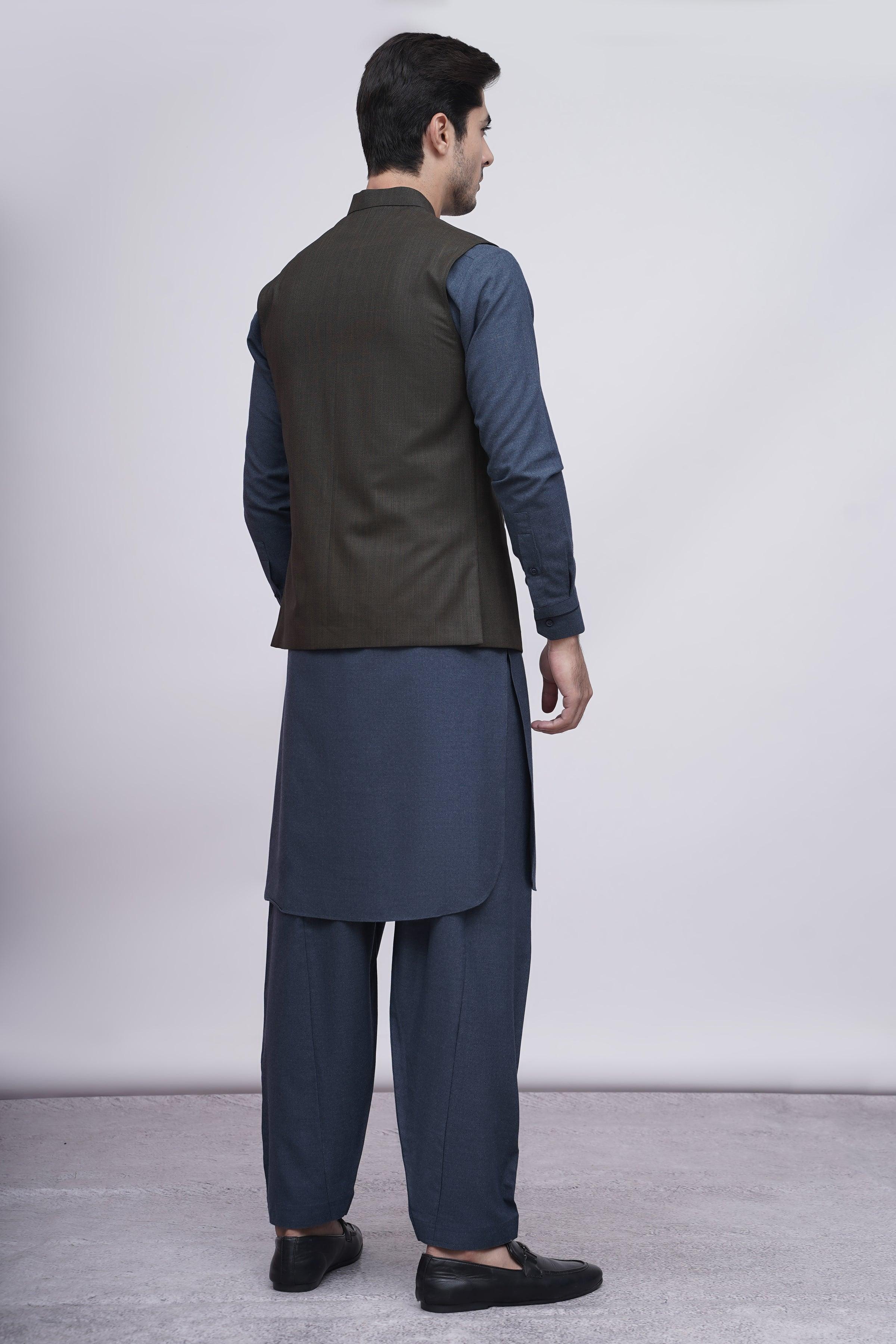 WAISTCOAT GREEN at Charcoal Clothing