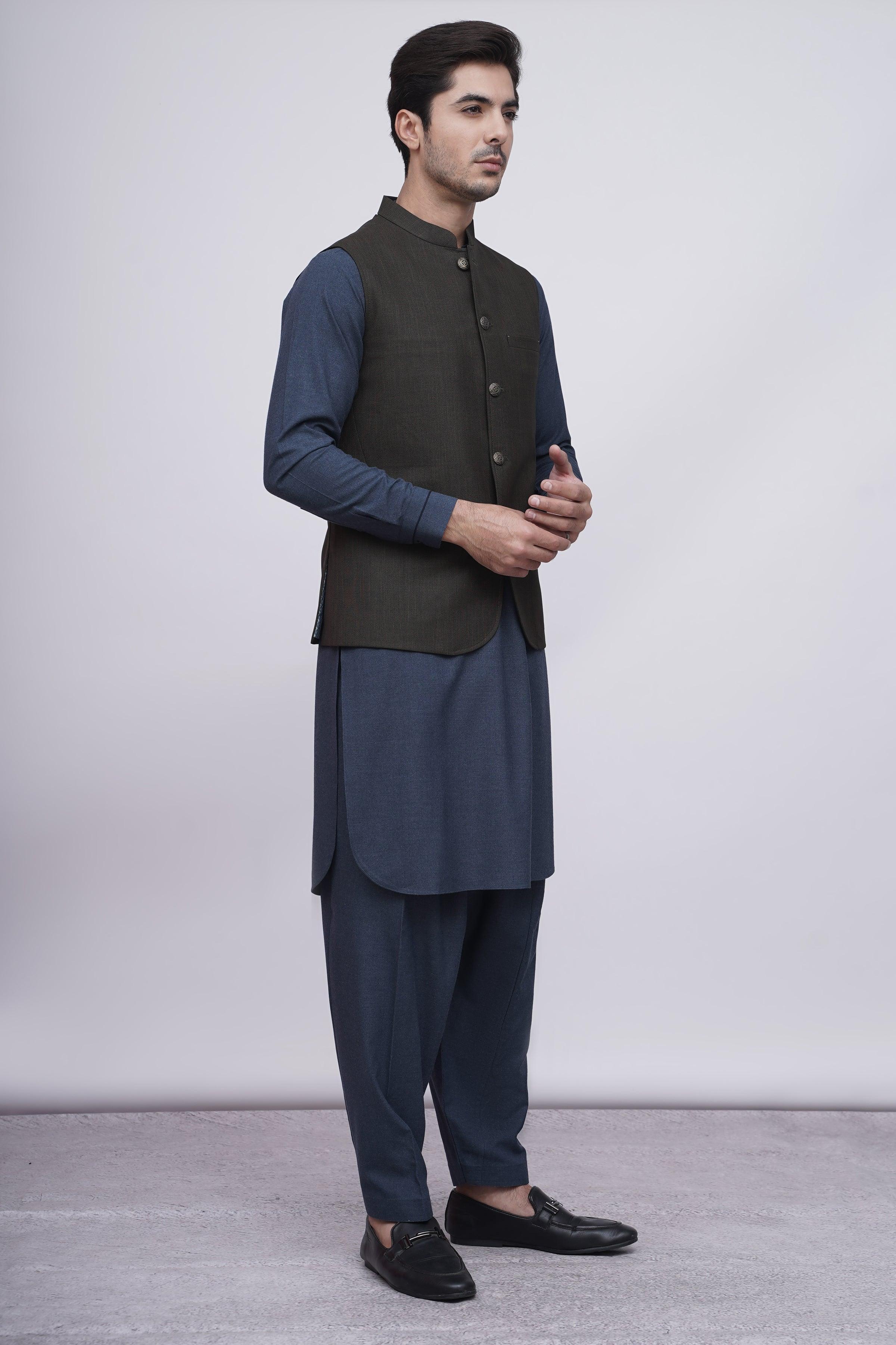 WAISTCOAT GREEN at Charcoal Clothing