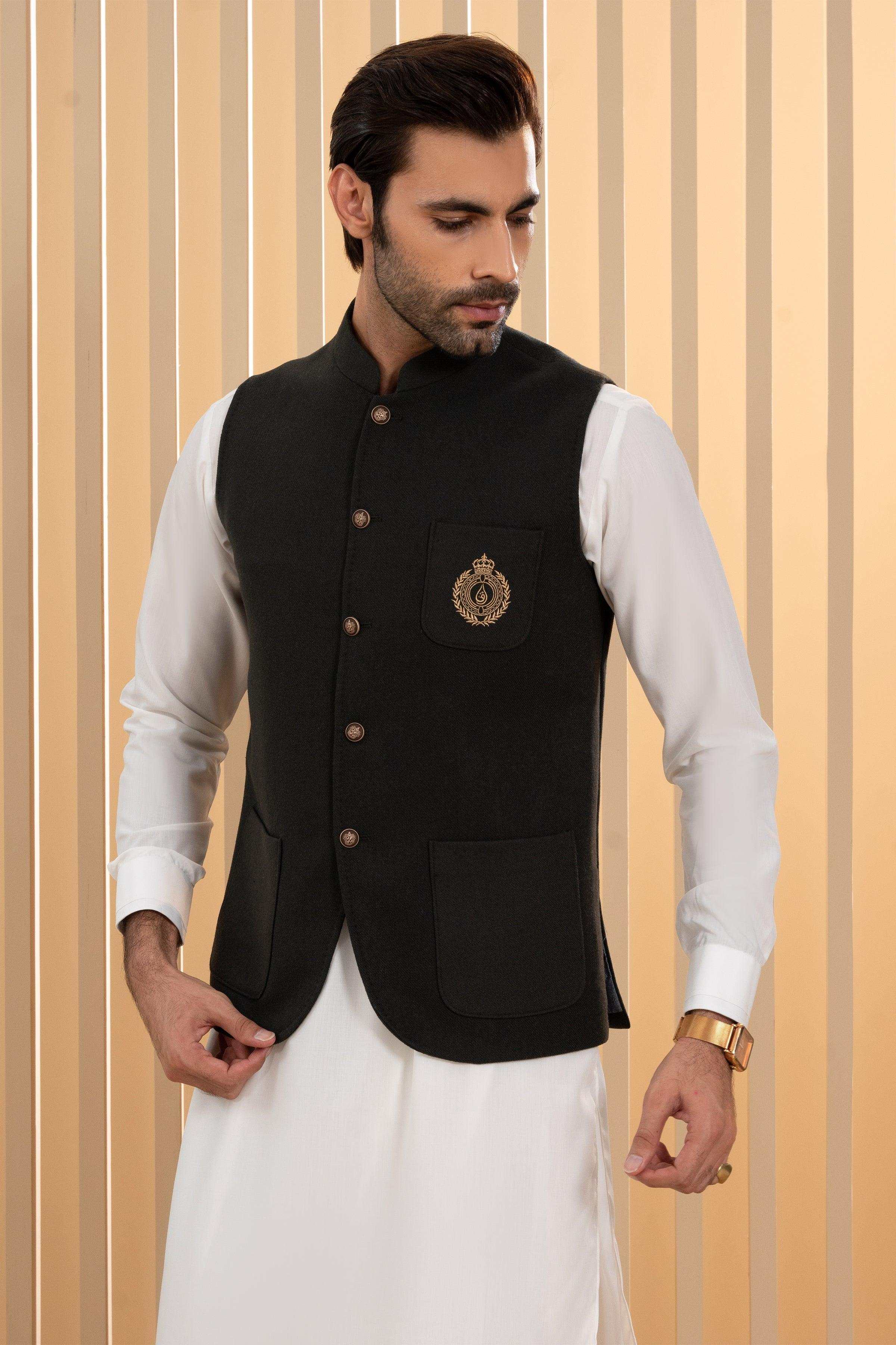 WAISTCOAT GREEN at Charcoal Clothing