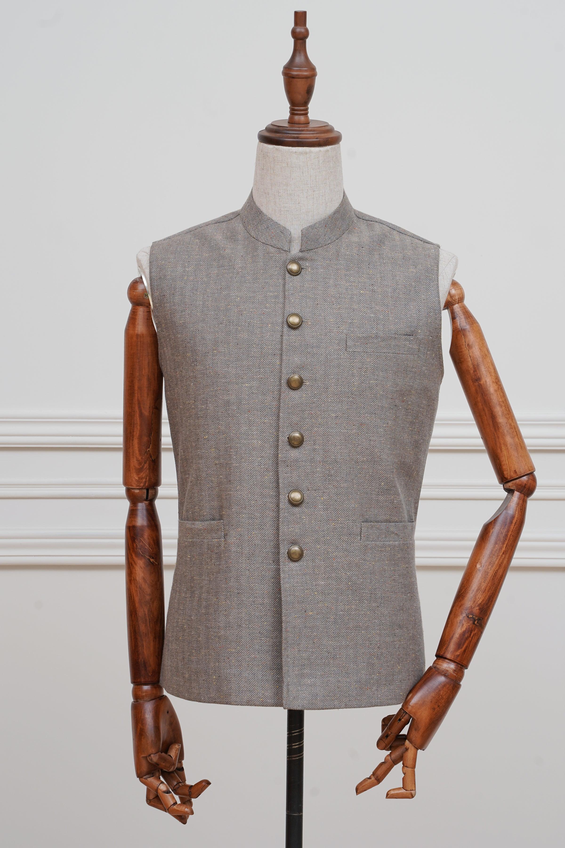 WAISTCOAT LIGHT BROWN at Charcoal Clothing
