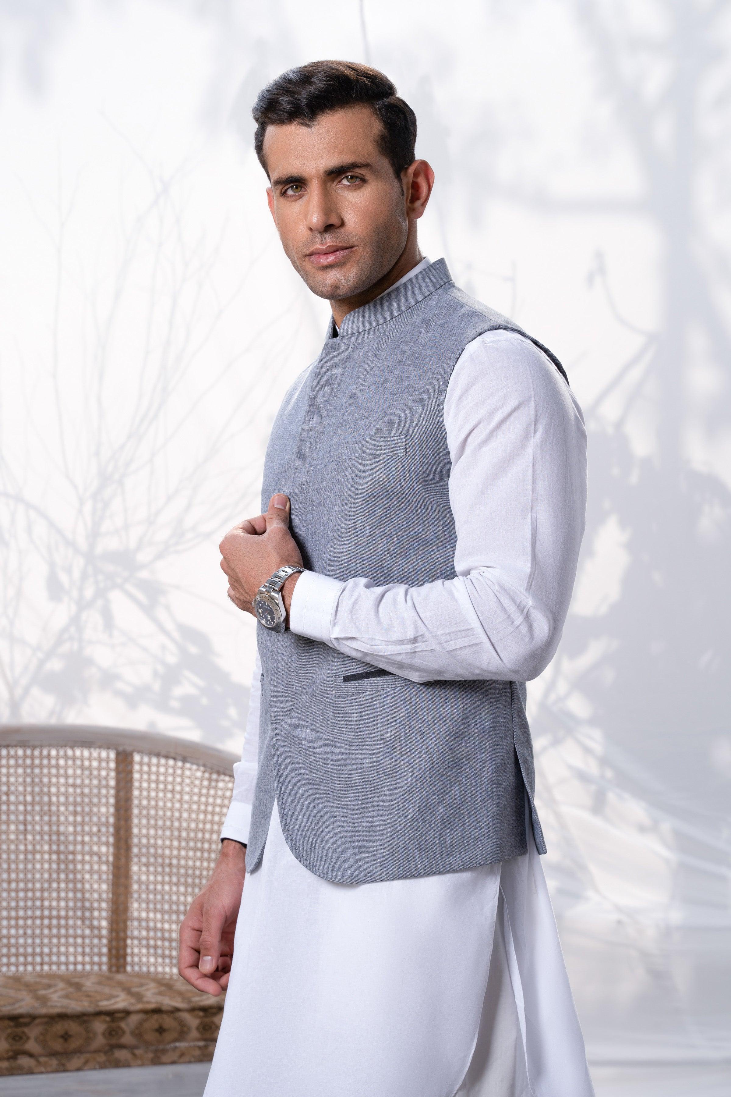 WAISTCOAT LIGHT GREY at Charcoal Clothing