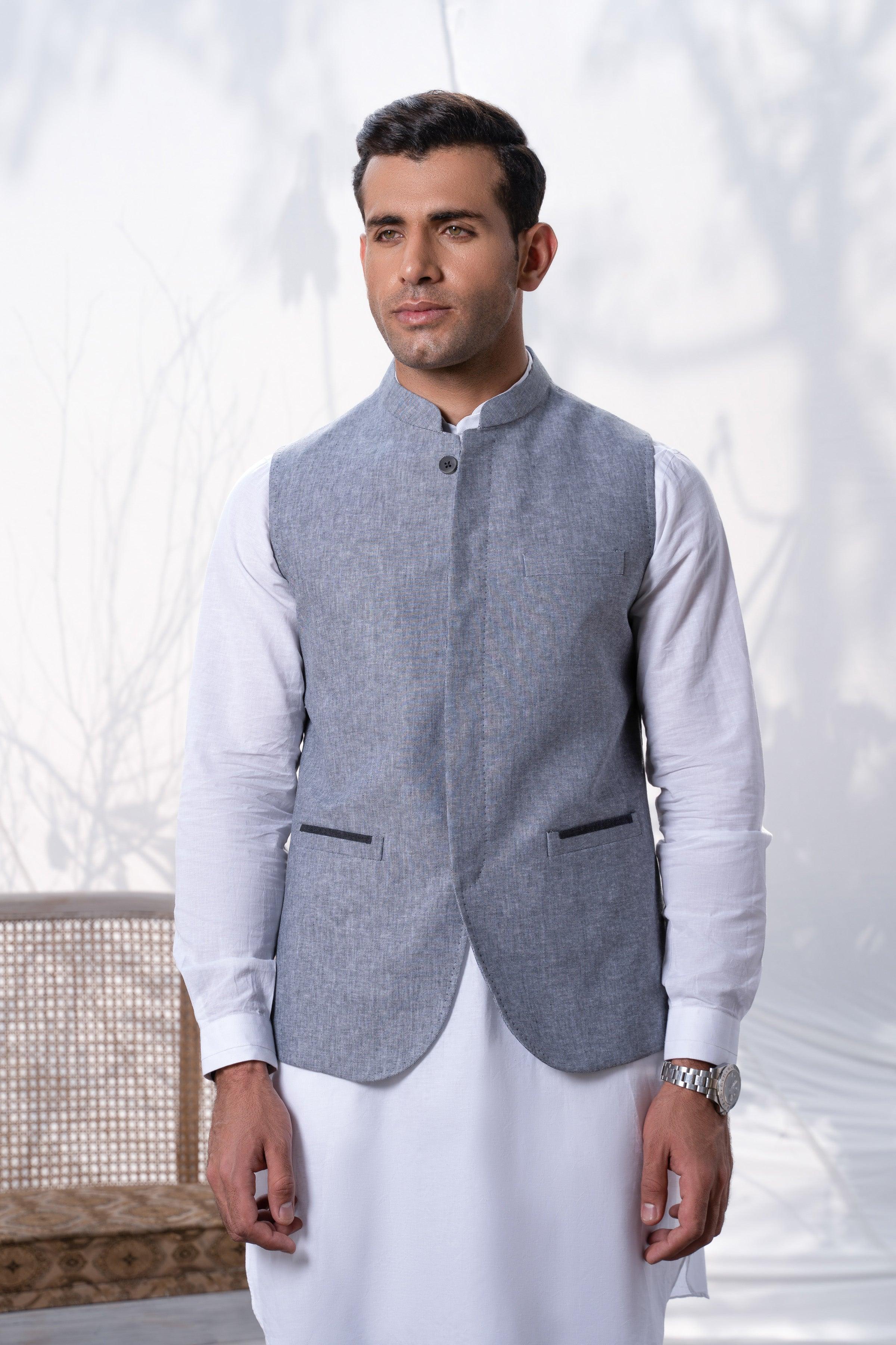 WAISTCOAT LIGHT GREY at Charcoal Clothing