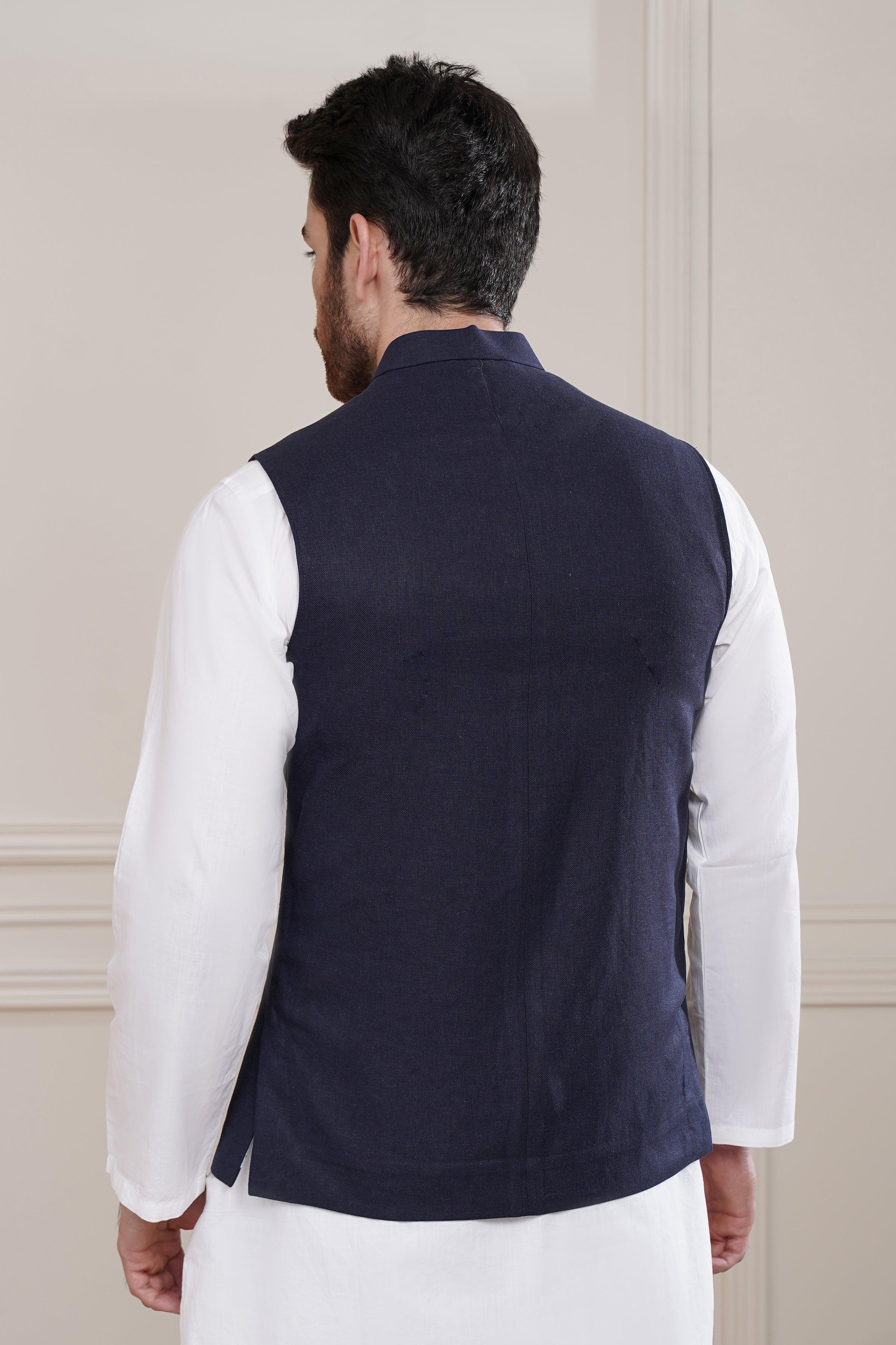 WAISTCOAT NAVY at Charcoal Clothing