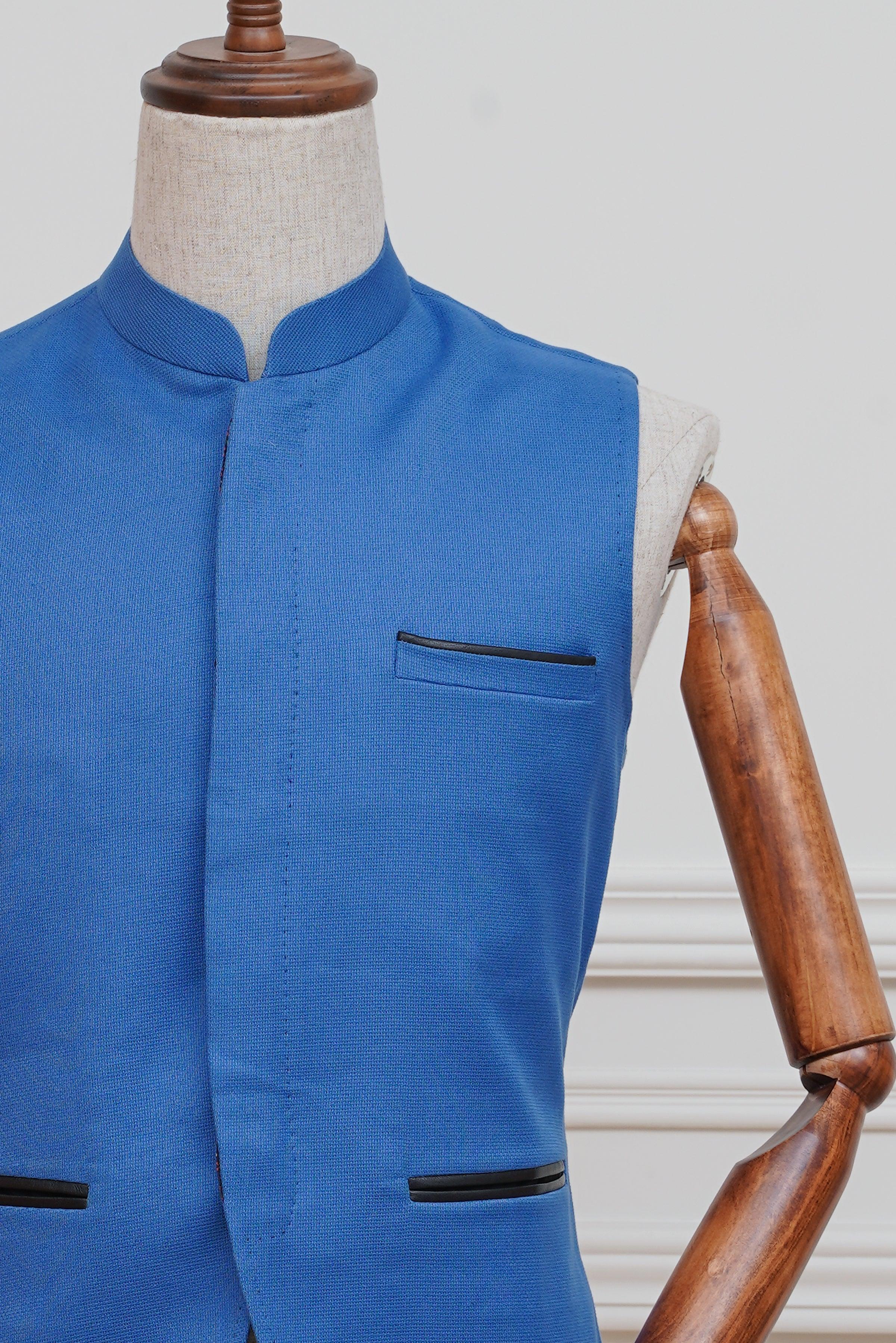WAISTCOAT ROYAL BLUE at Charcoal Clothing