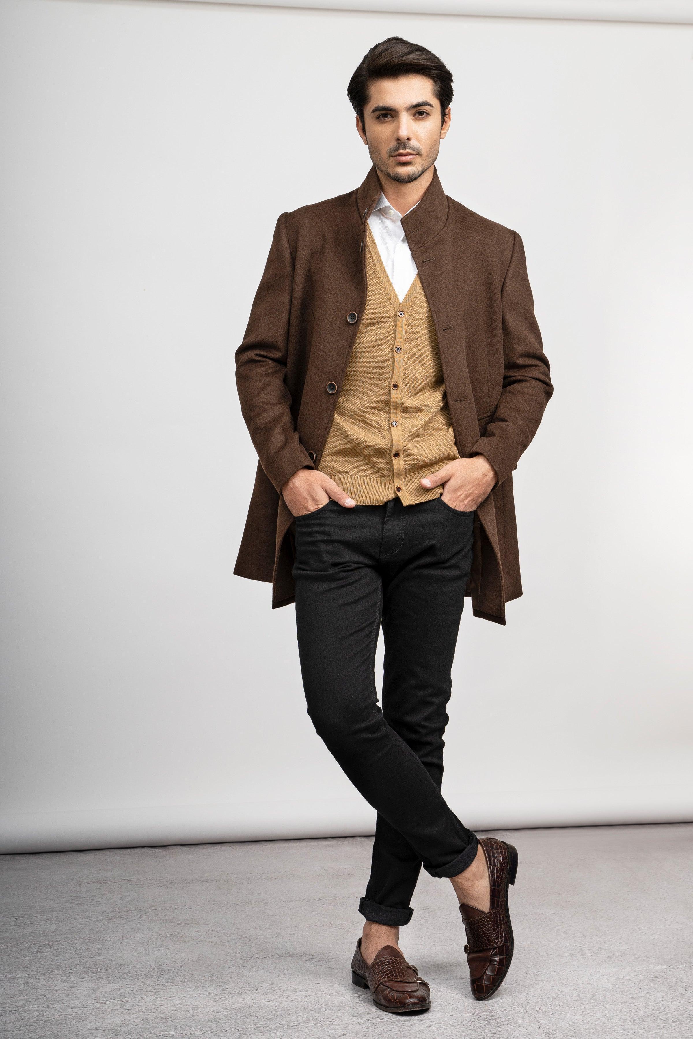 WOOLEN LONG COAT at Charcoal Clothing