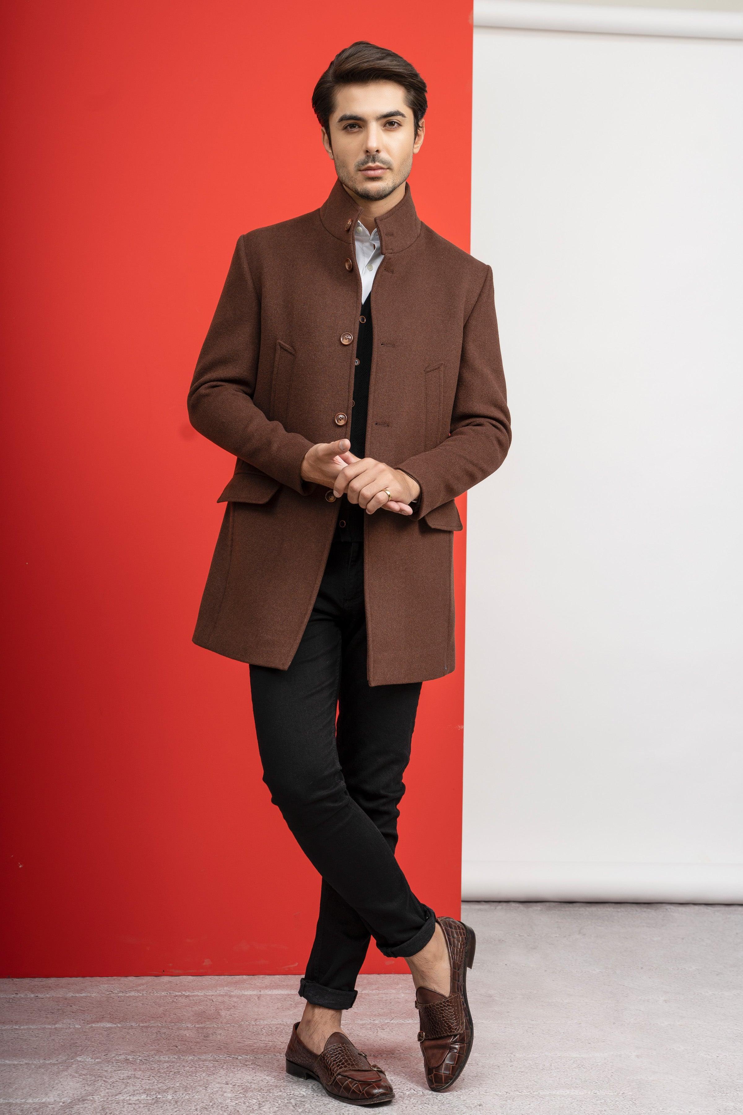 WOOLEN LONG COAT at Charcoal Clothing