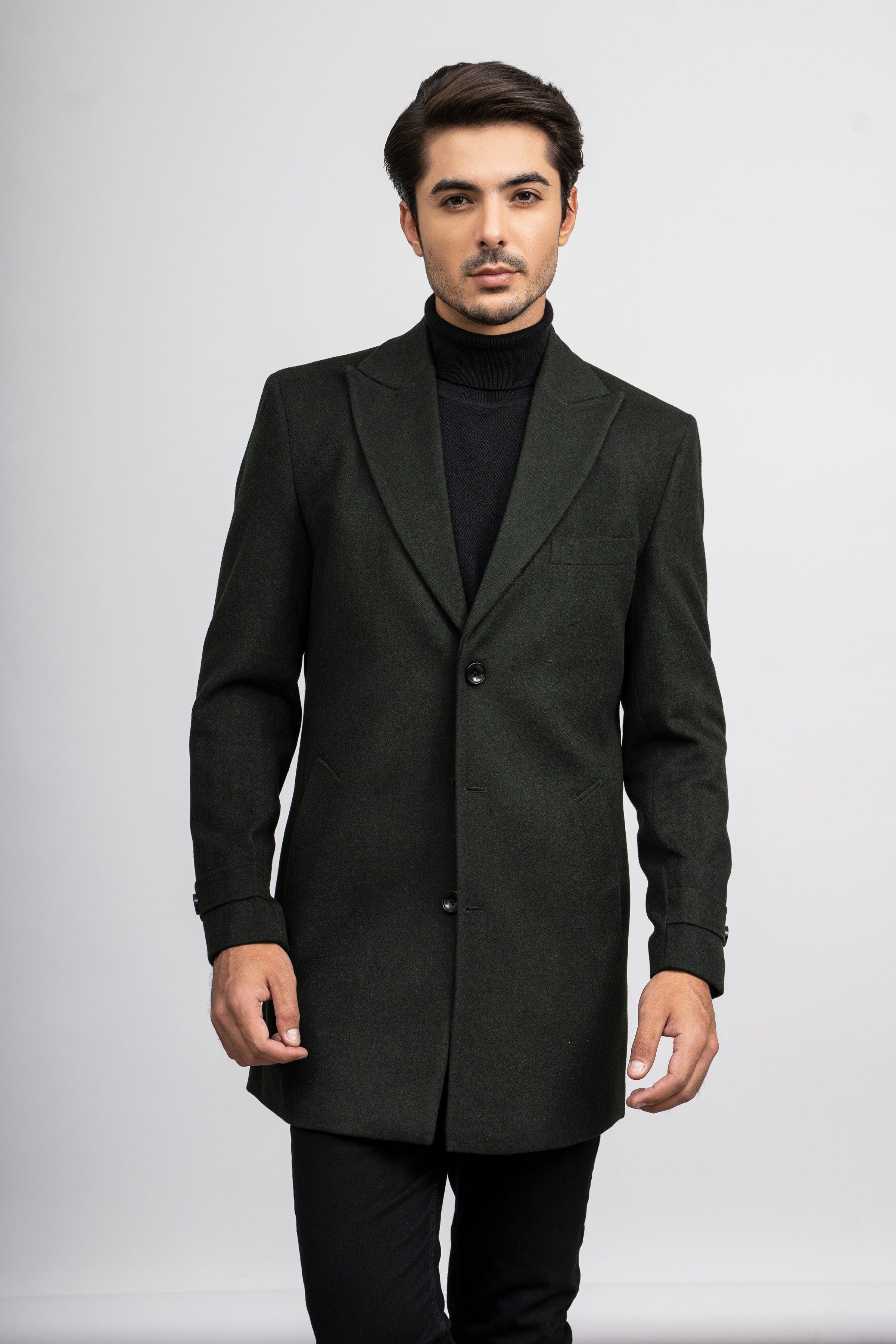 WOOLEN LONG COAT at Charcoal Clothing