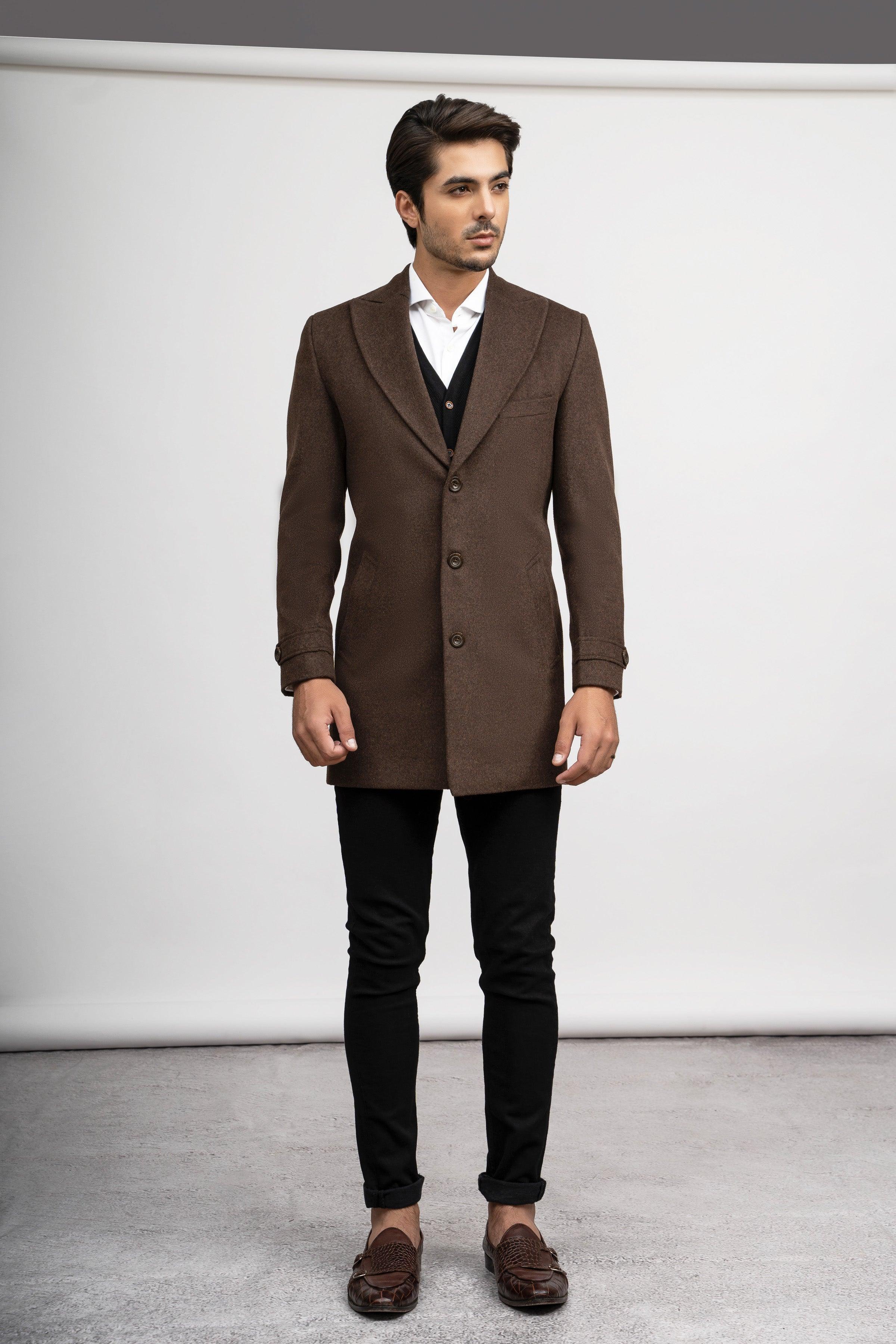 WOOLEN LONG COAT at Charcoal Clothing