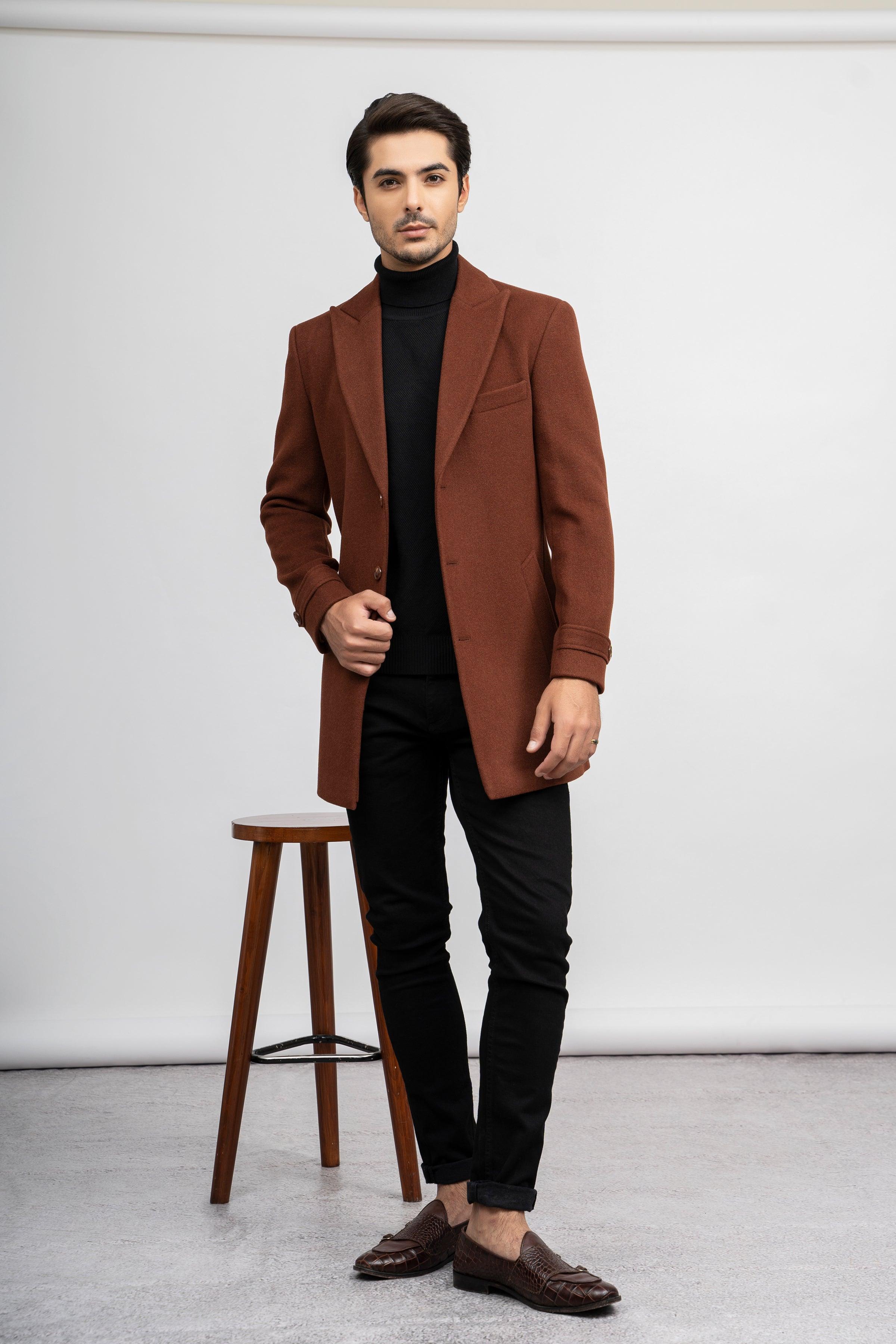 WOOLEN LONG COAT at Charcoal Clothing