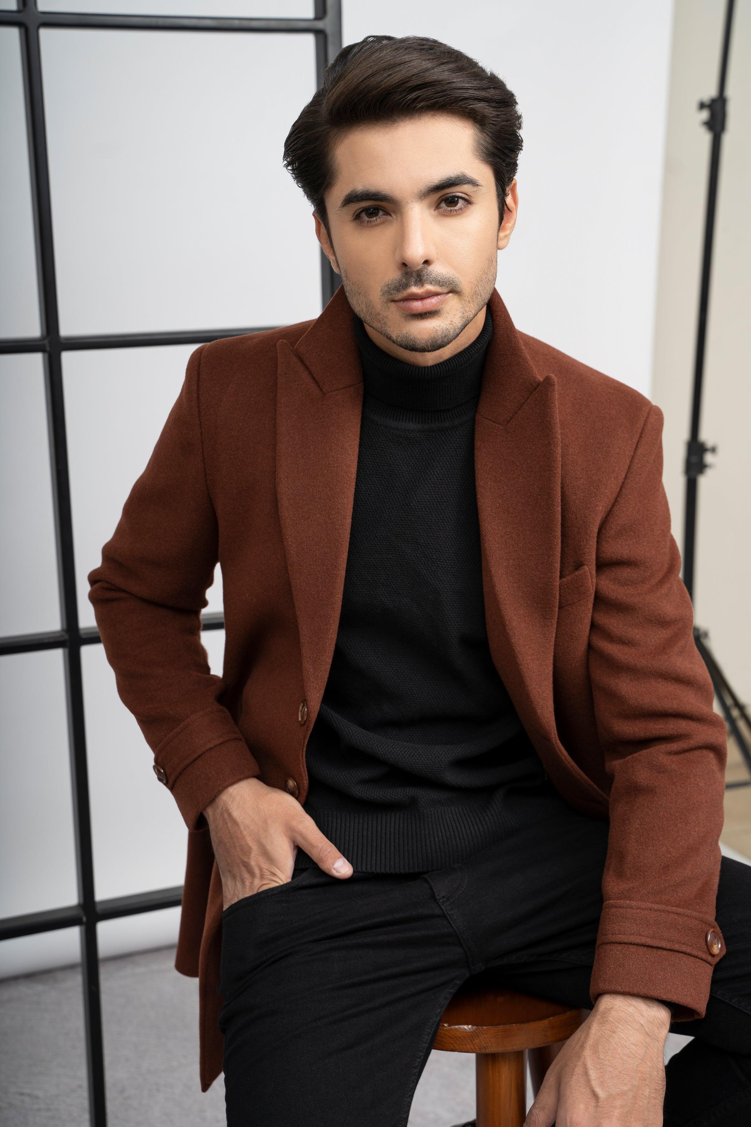 WOOLEN LONG COAT at Charcoal Clothing