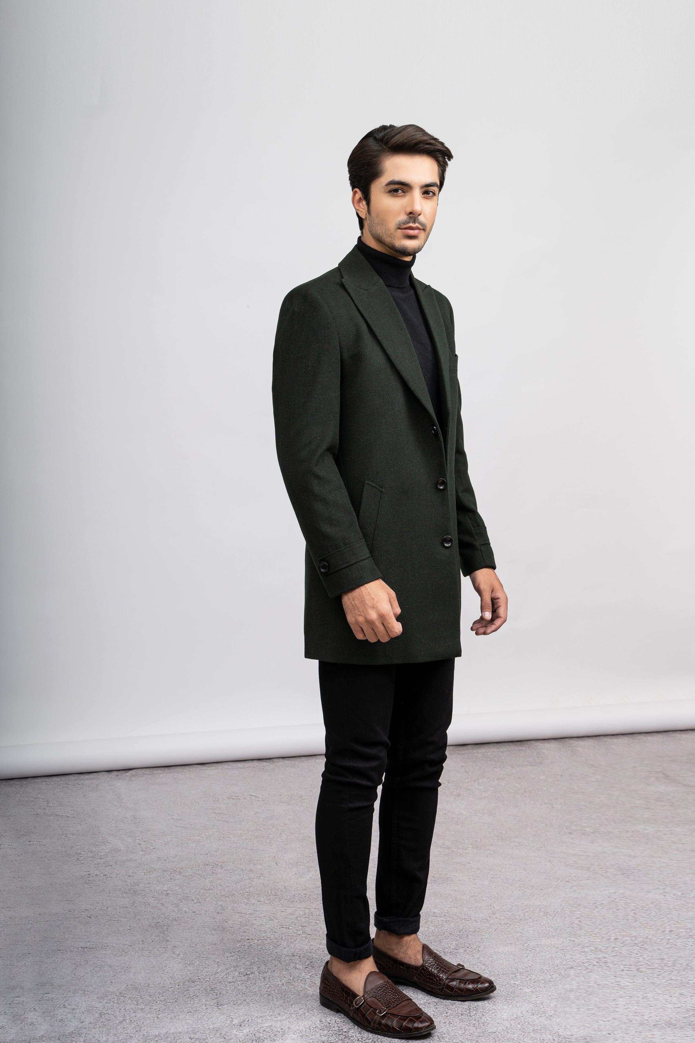 WOOLEN LONG COAT at Charcoal Clothing