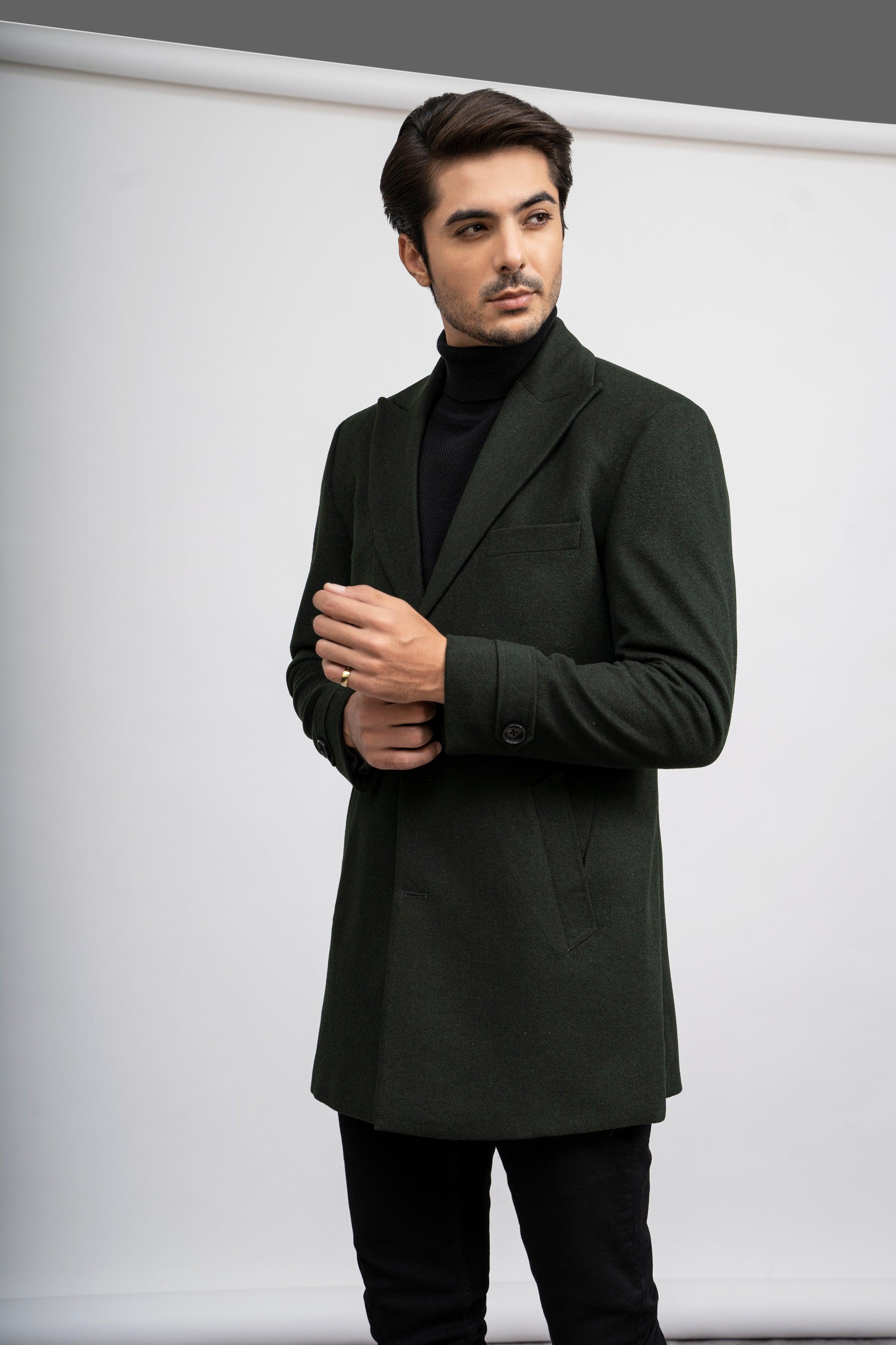 WOOLEN LONG COAT at Charcoal Clothing