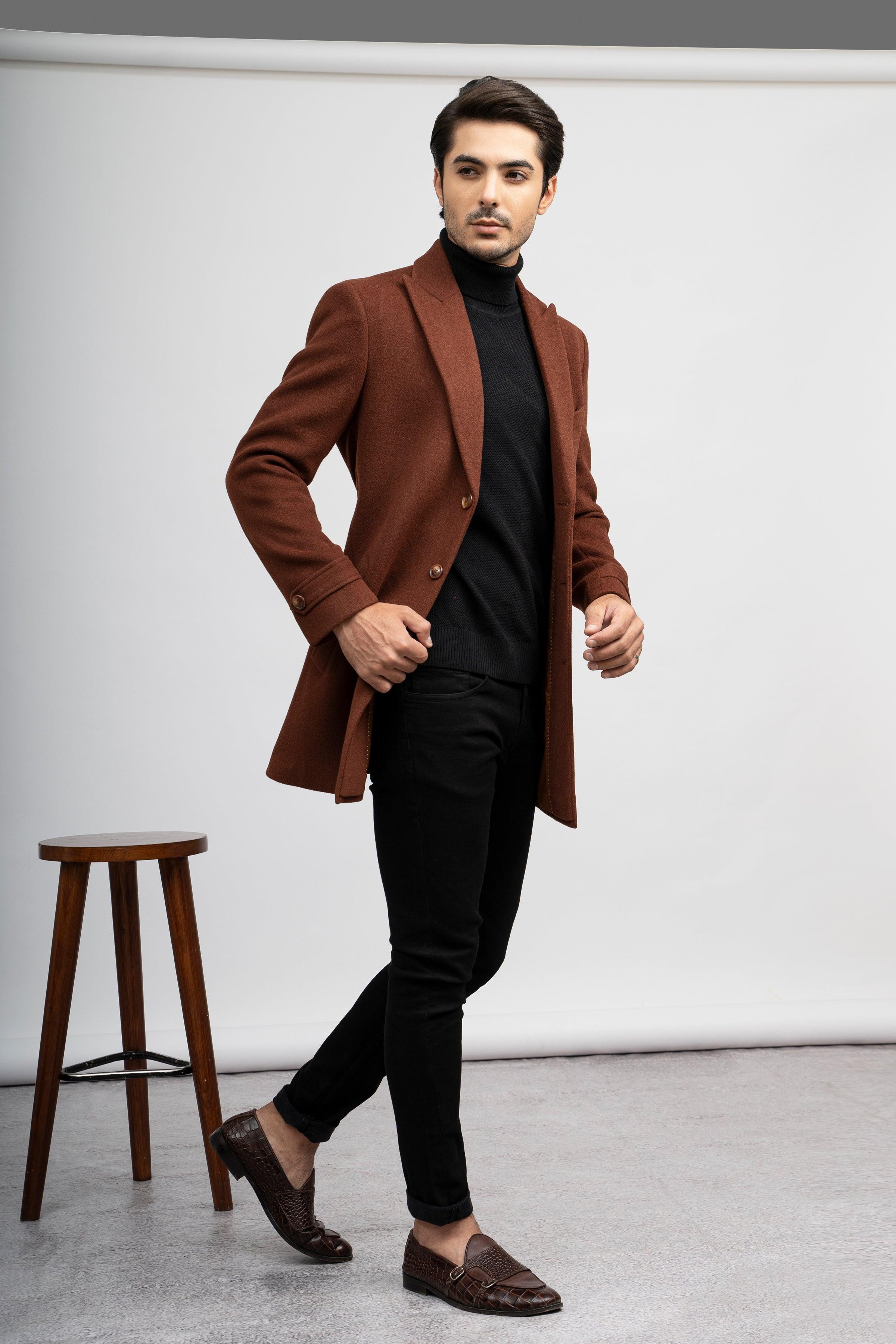 WOOLEN LONG COAT at Charcoal Clothing