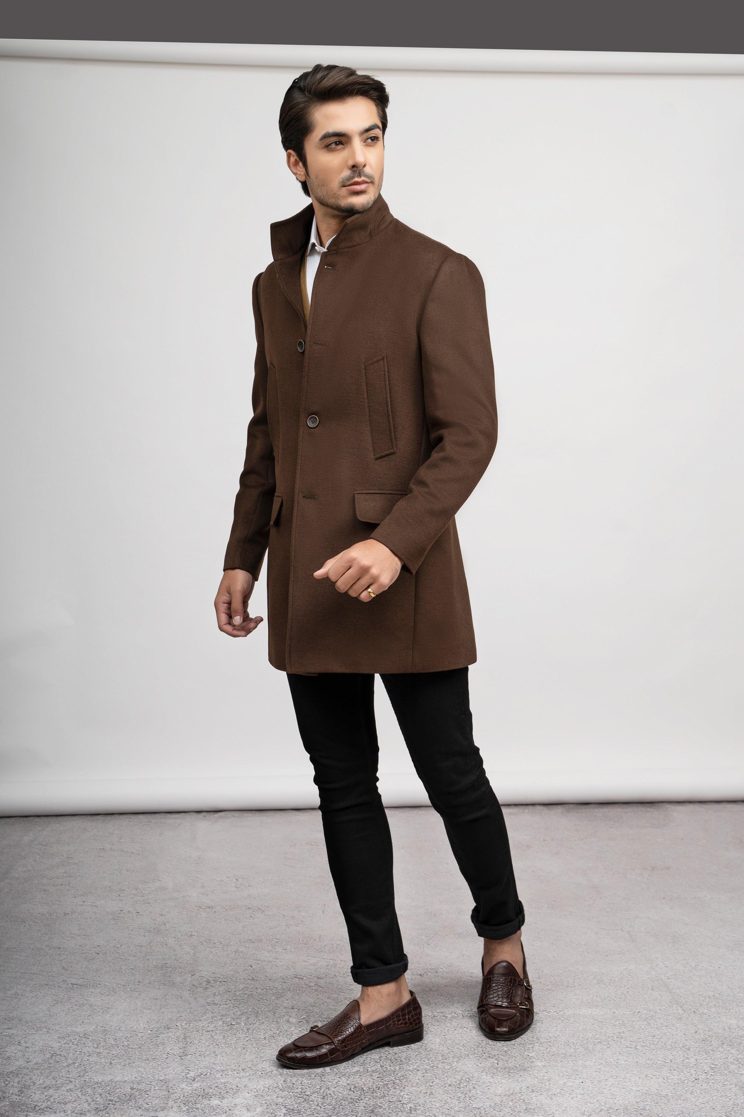 WOOLEN LONG COAT at Charcoal Clothing