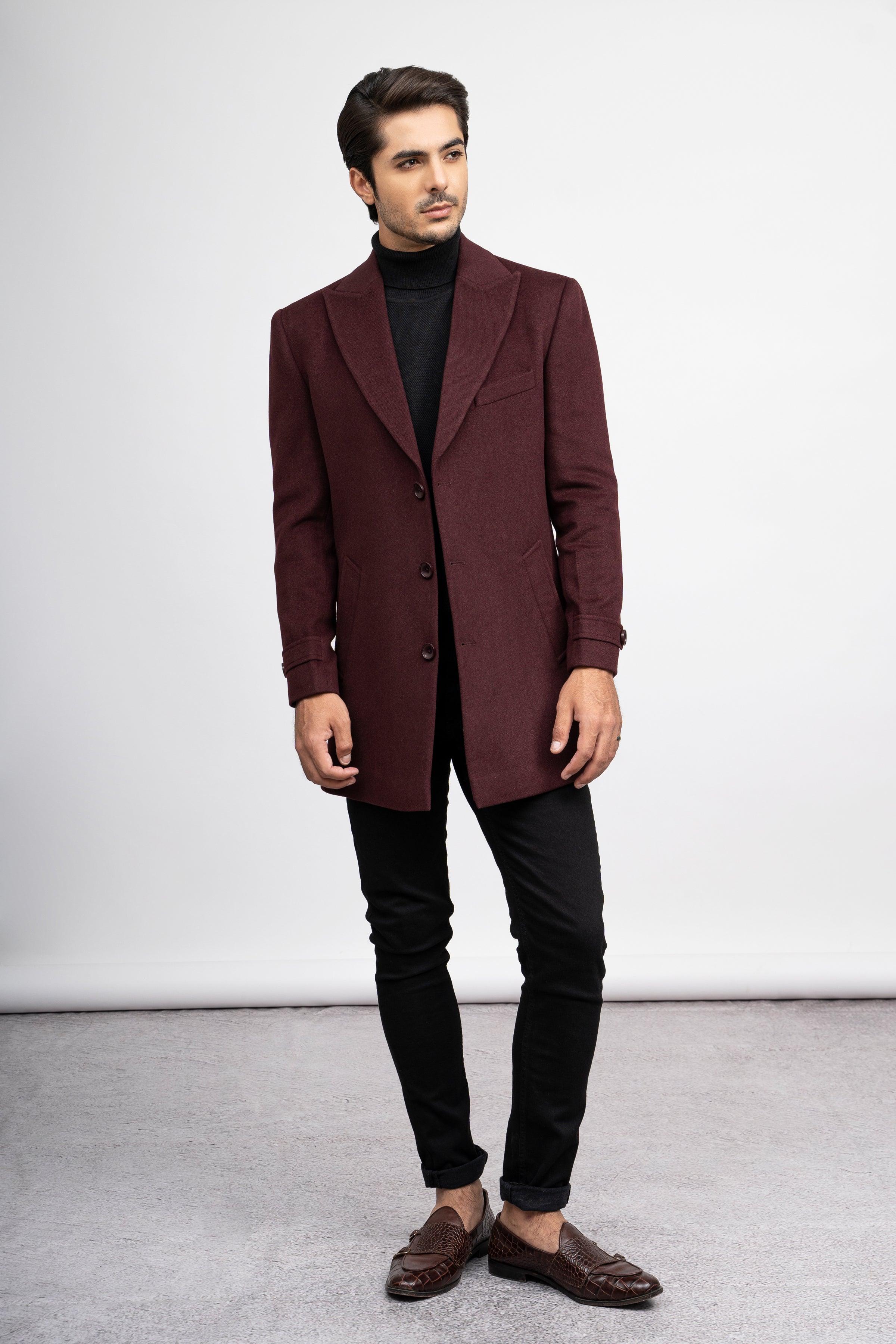 WOOLEN LONG COAT at Charcoal Clothing