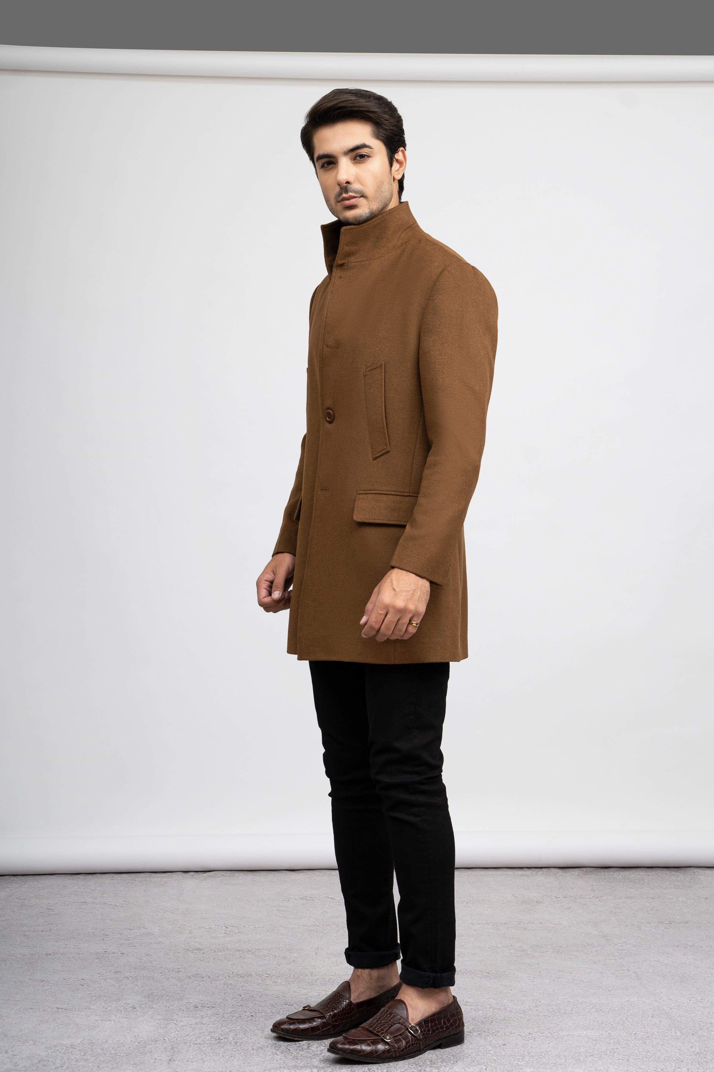 WOOLEN LONG COAT at Charcoal Clothing