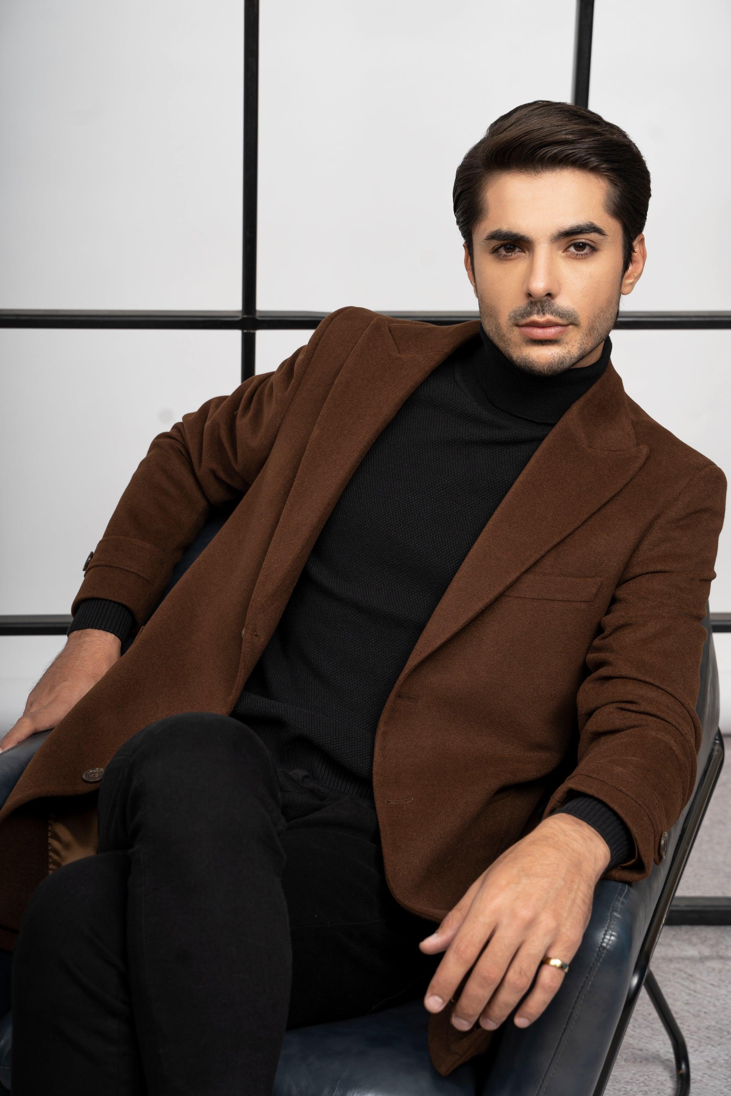 WOOLEN LONG COAT at Charcoal Clothing