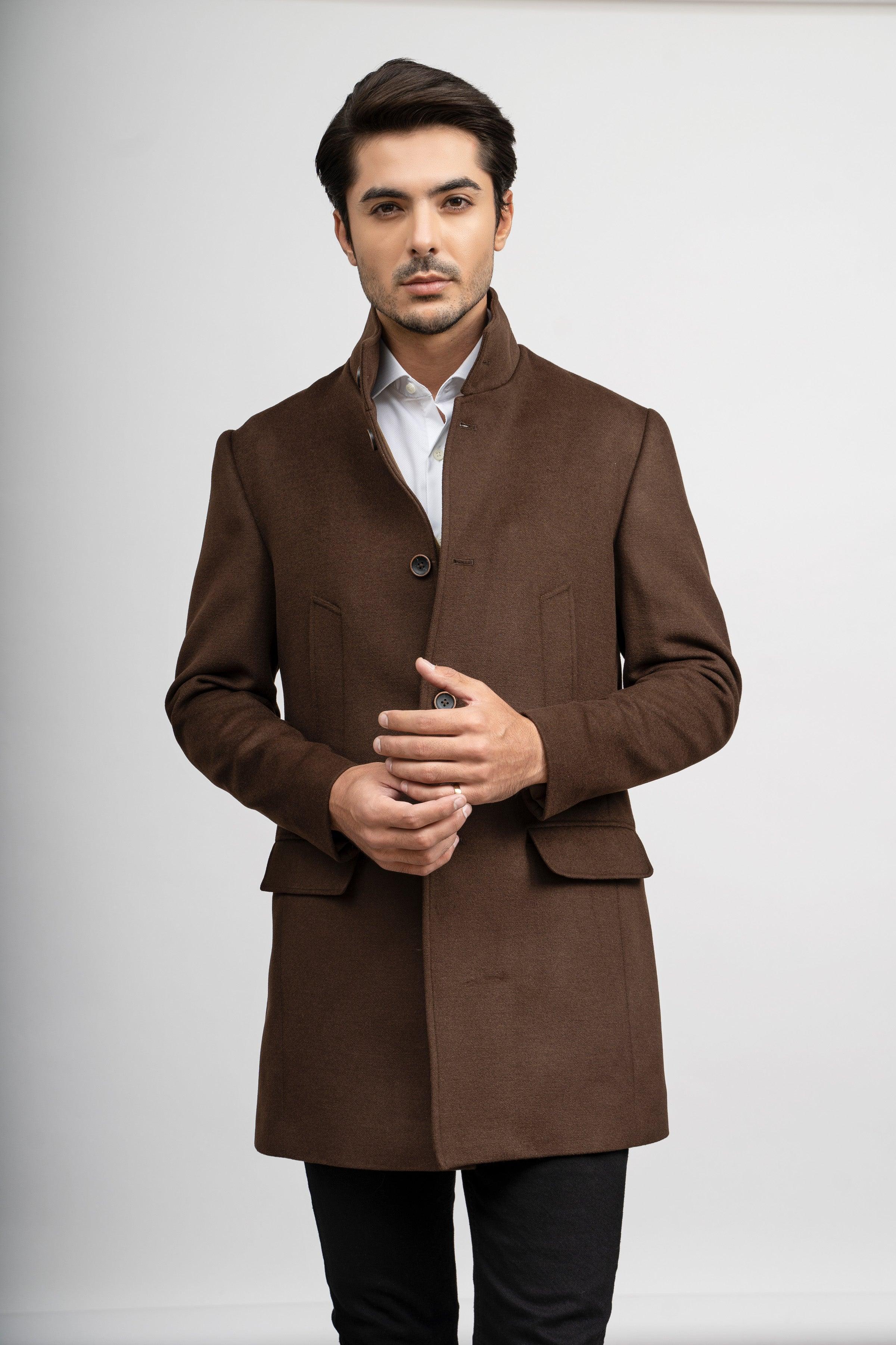 WOOLEN LONG COAT at Charcoal Clothing