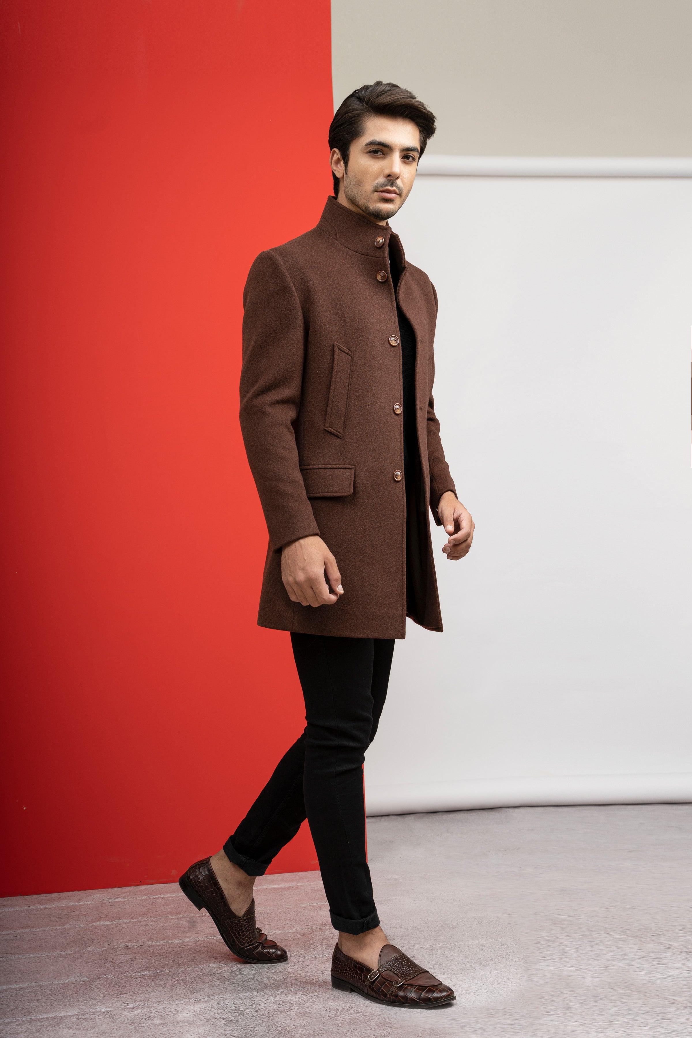 WOOLEN LONG COAT at Charcoal Clothing