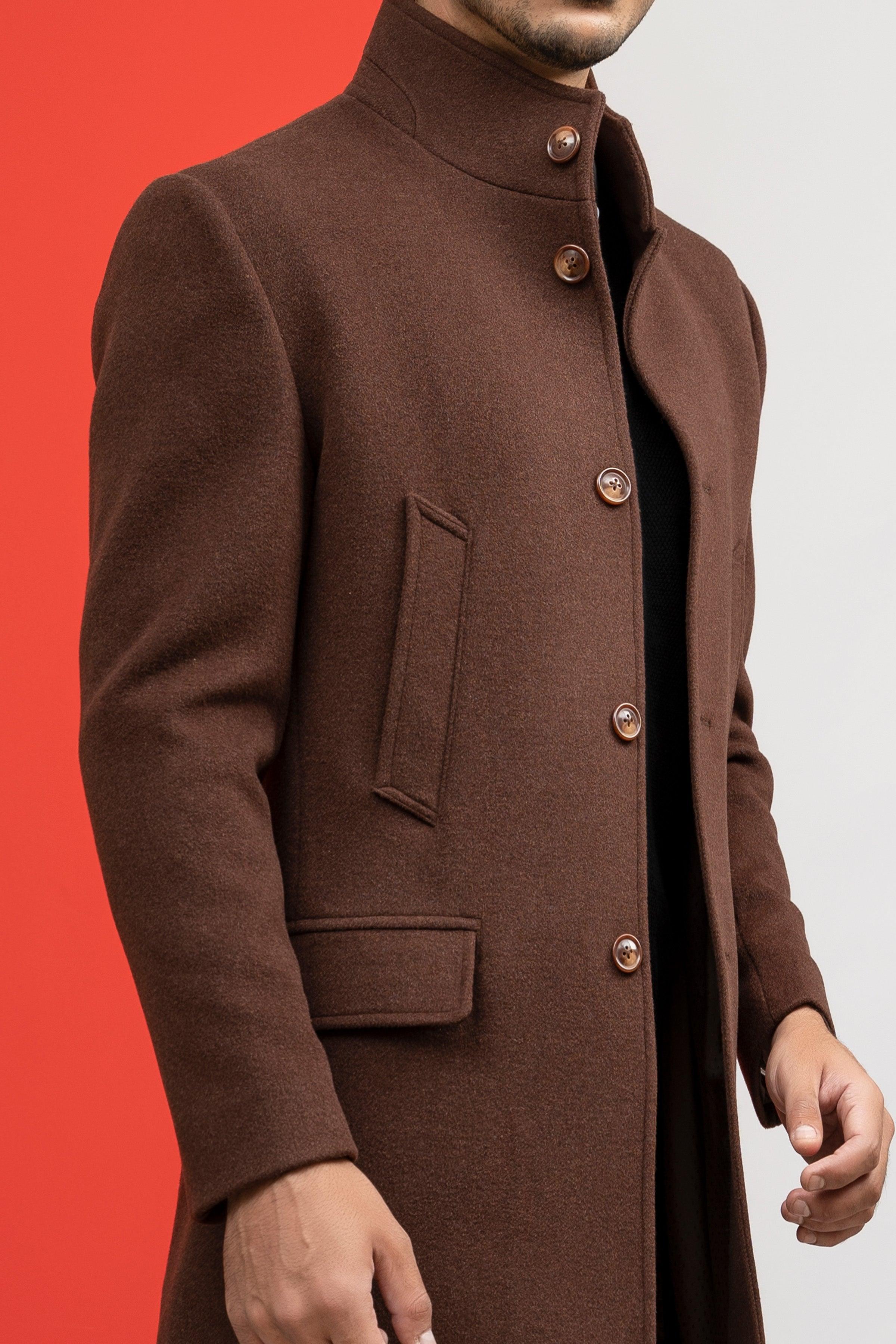 WOOLEN LONG COAT at Charcoal Clothing
