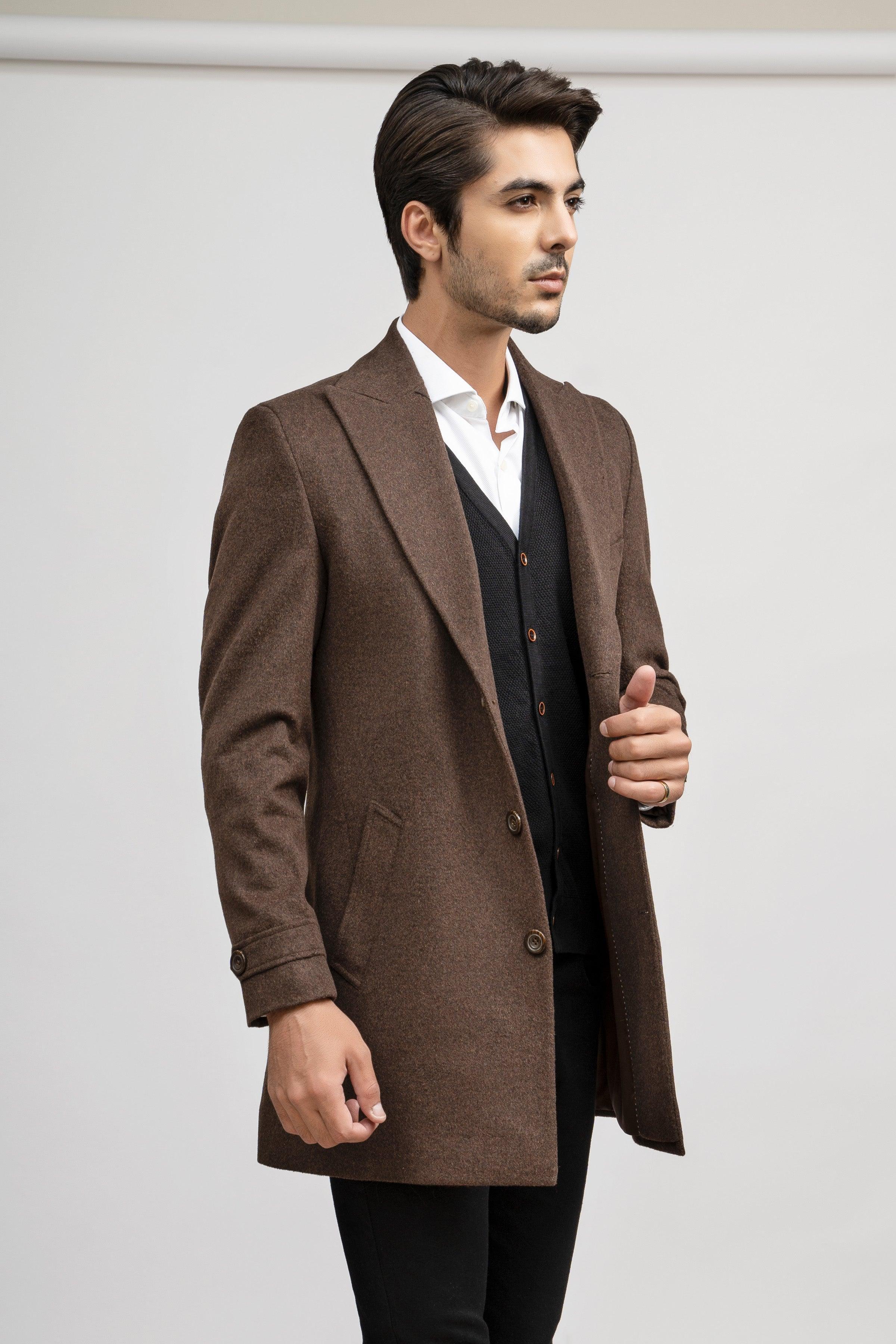 WOOLEN LONG COAT at Charcoal Clothing