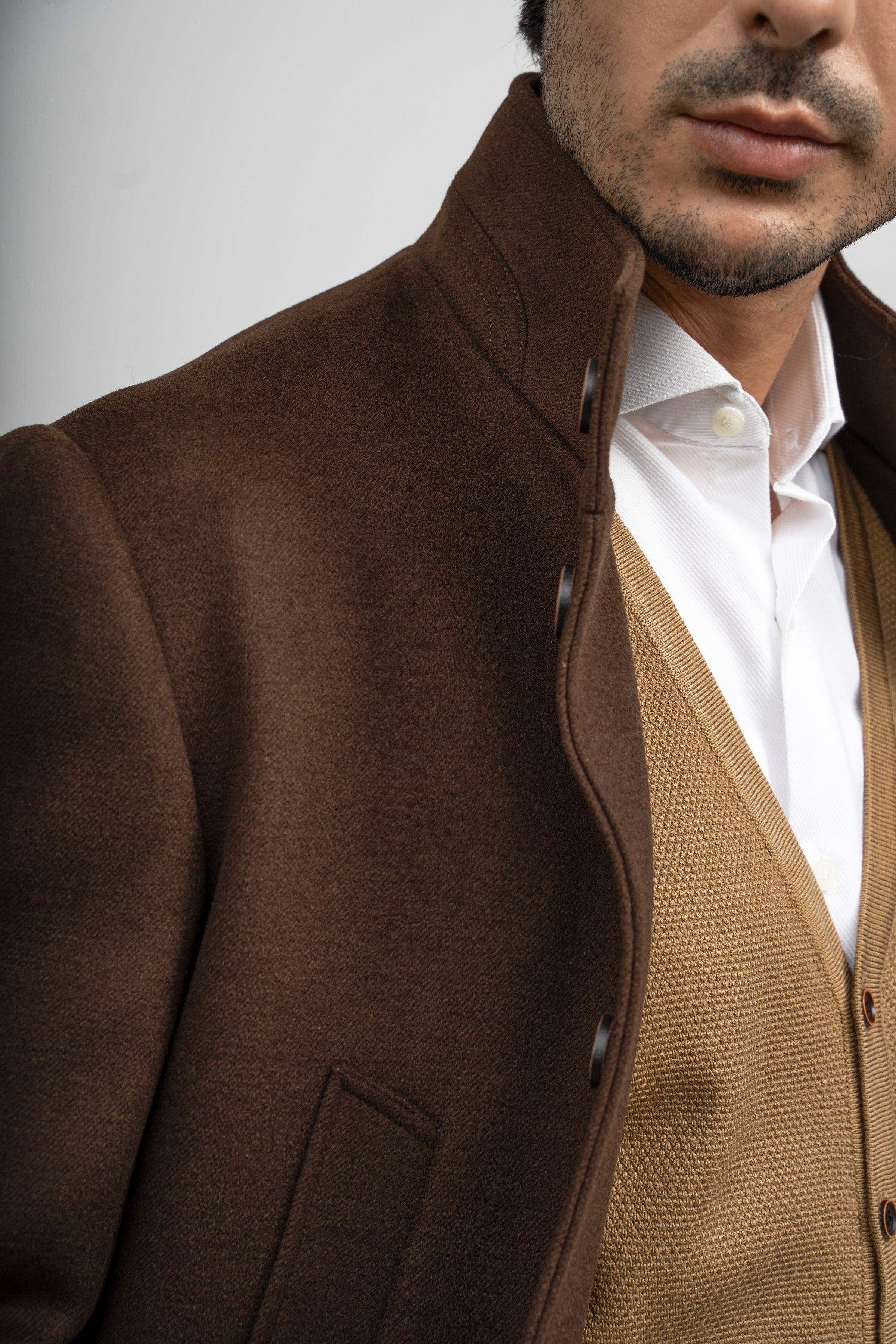 WOOLEN LONG COAT at Charcoal Clothing