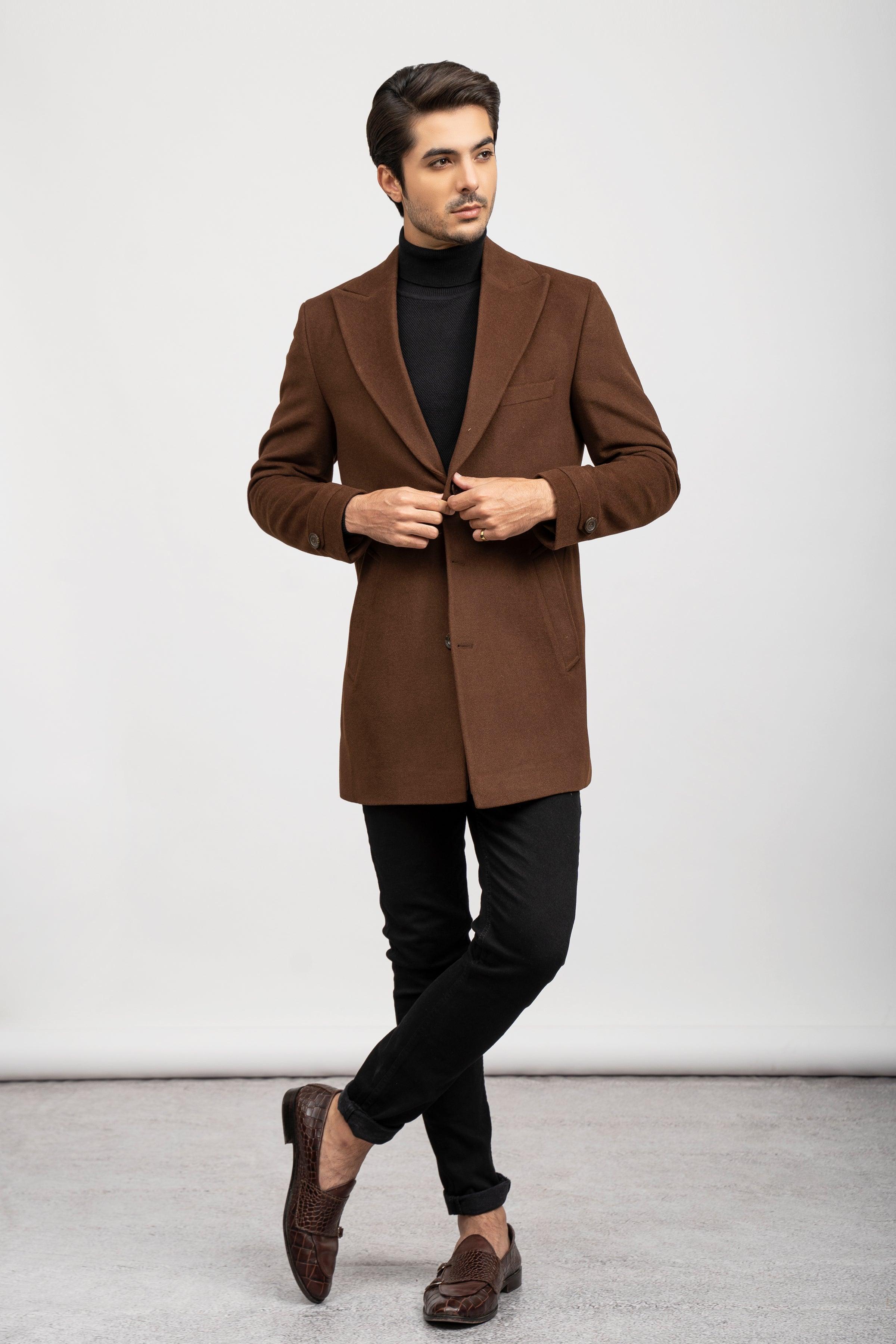 WOOLEN LONG COAT at Charcoal Clothing