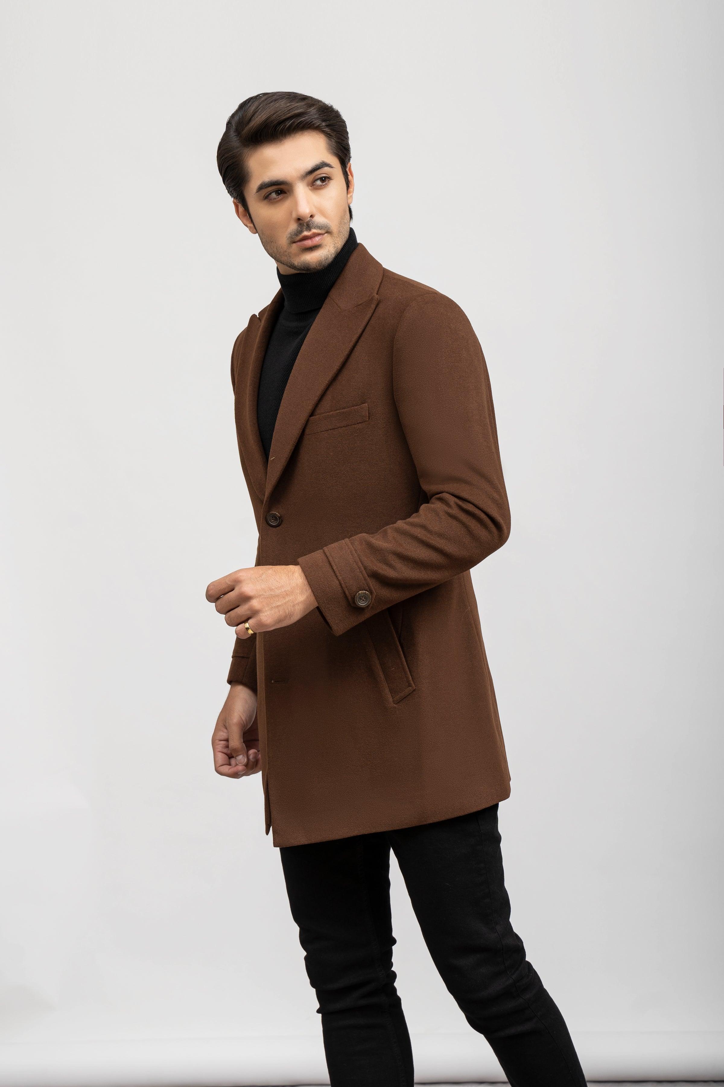 WOOLEN LONG COAT at Charcoal Clothing