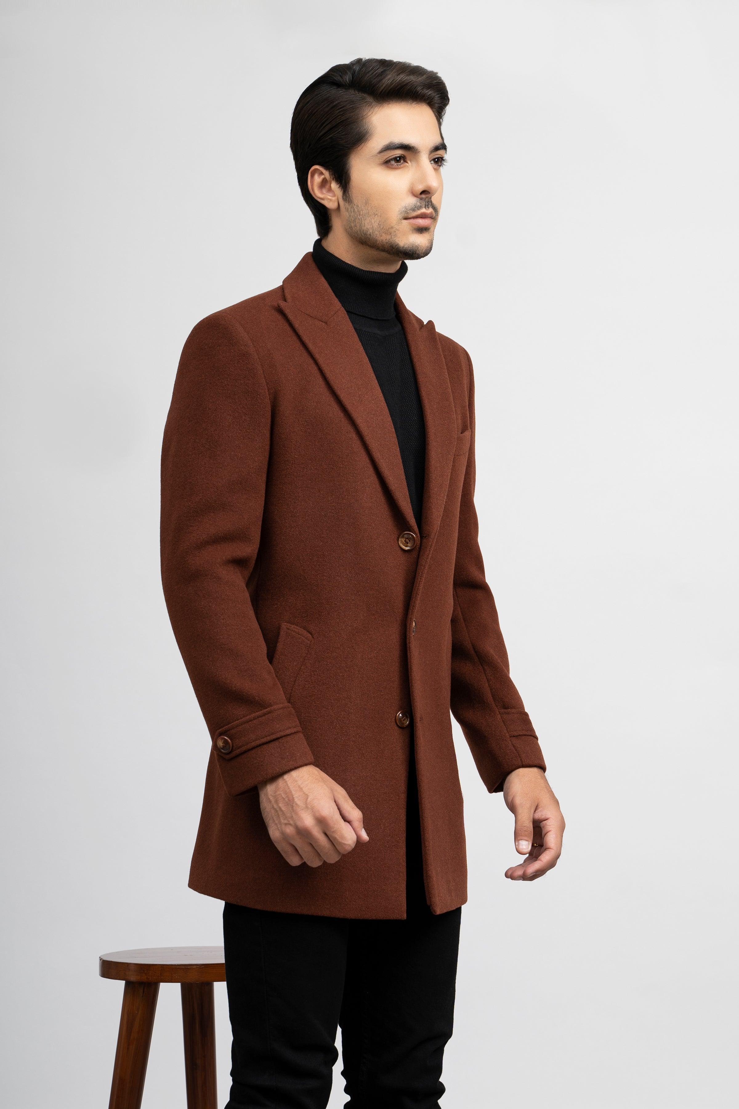 WOOLEN LONG COAT at Charcoal Clothing