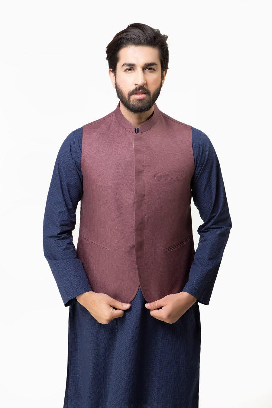 Waistcoat Burgundy at Charcoal Clothing