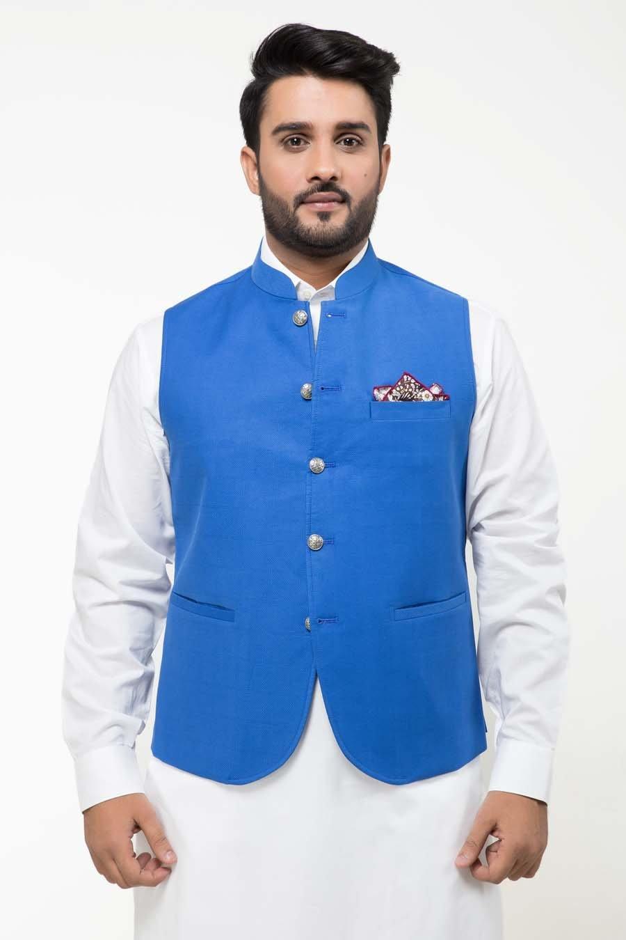 Waistcoat Royal Blue at Charcoal Clothing