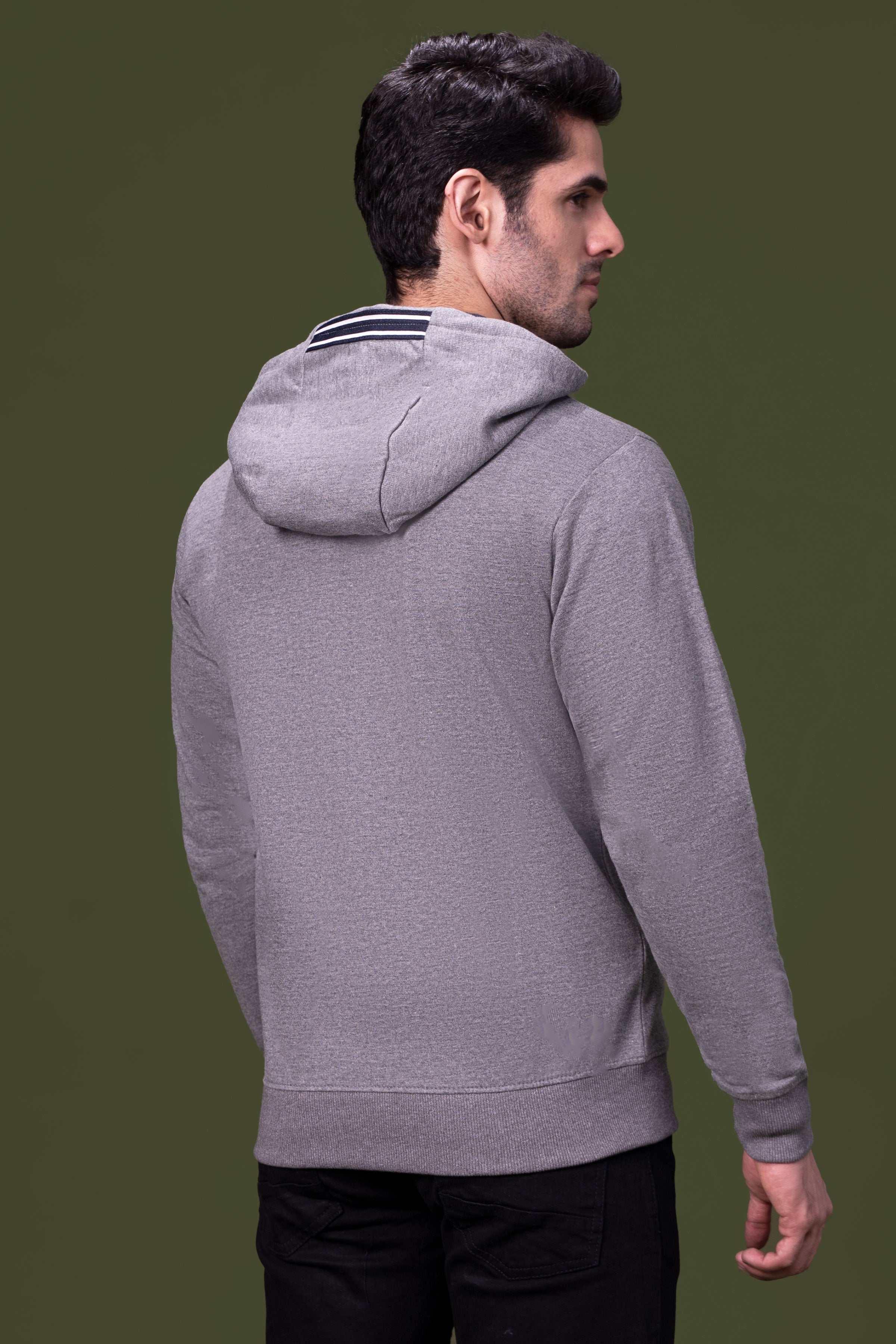 ZIPPER HOODIES GREY at Charcoal Clothing