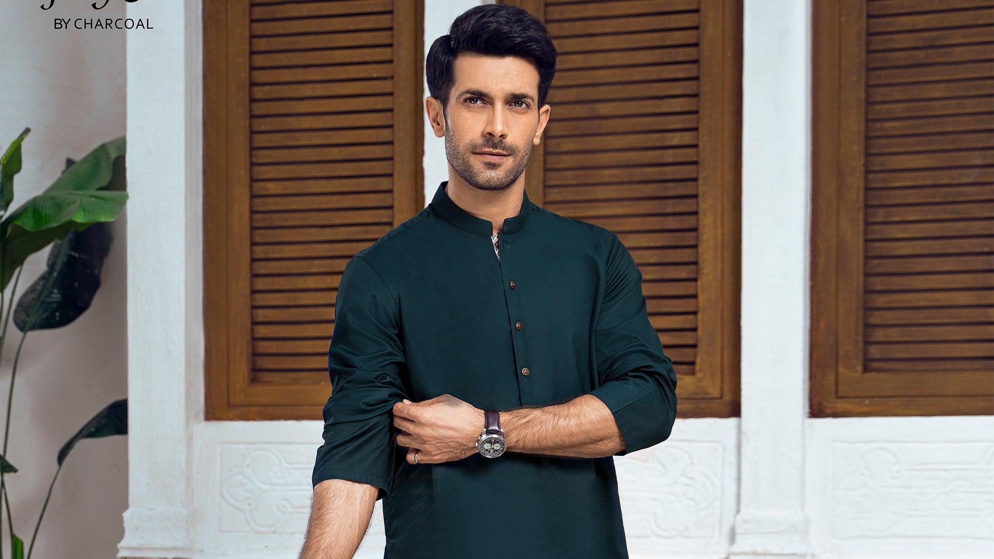 Mens casual kurta on sale designs