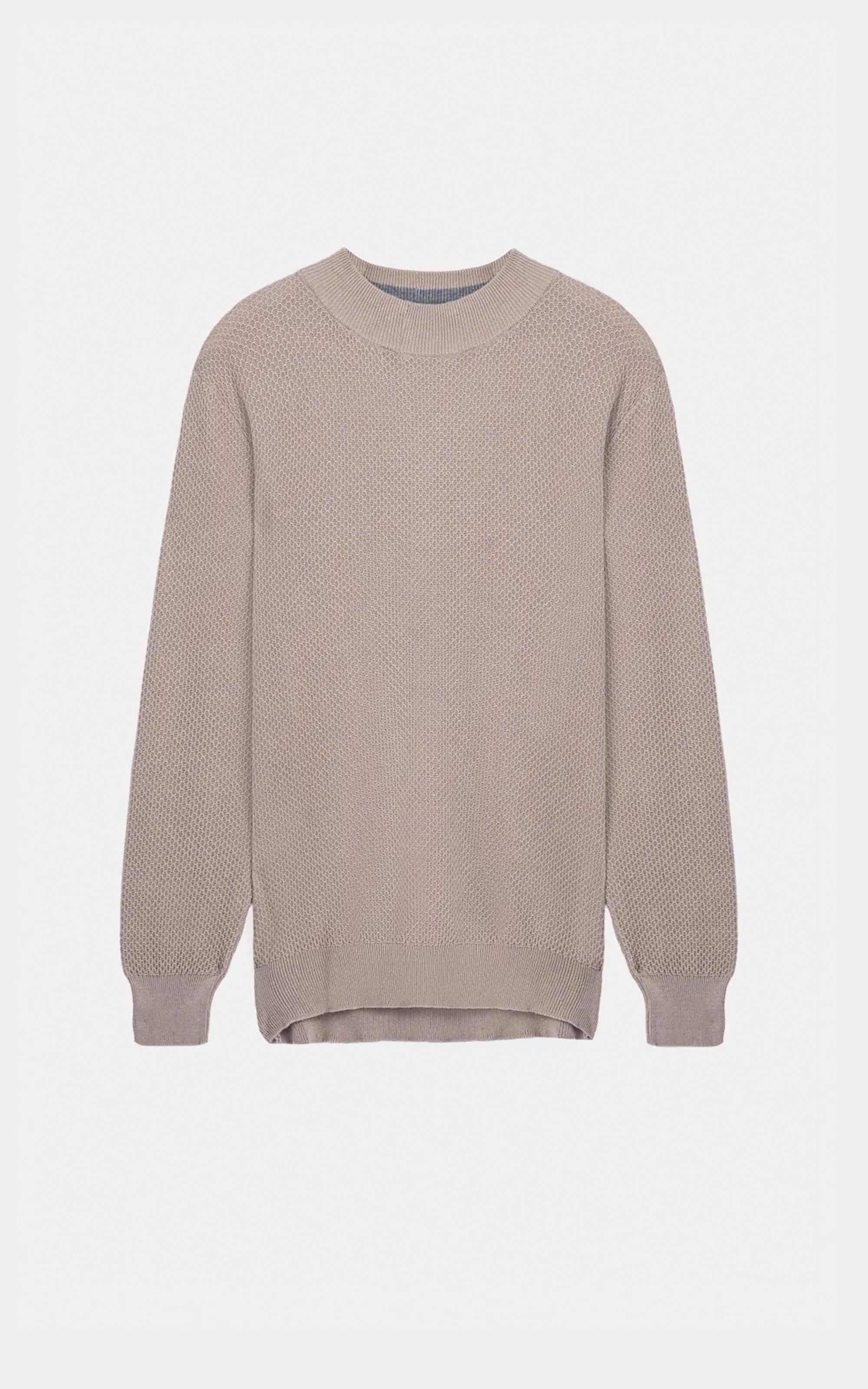 Classic Mock Neck Sweater Khaki
