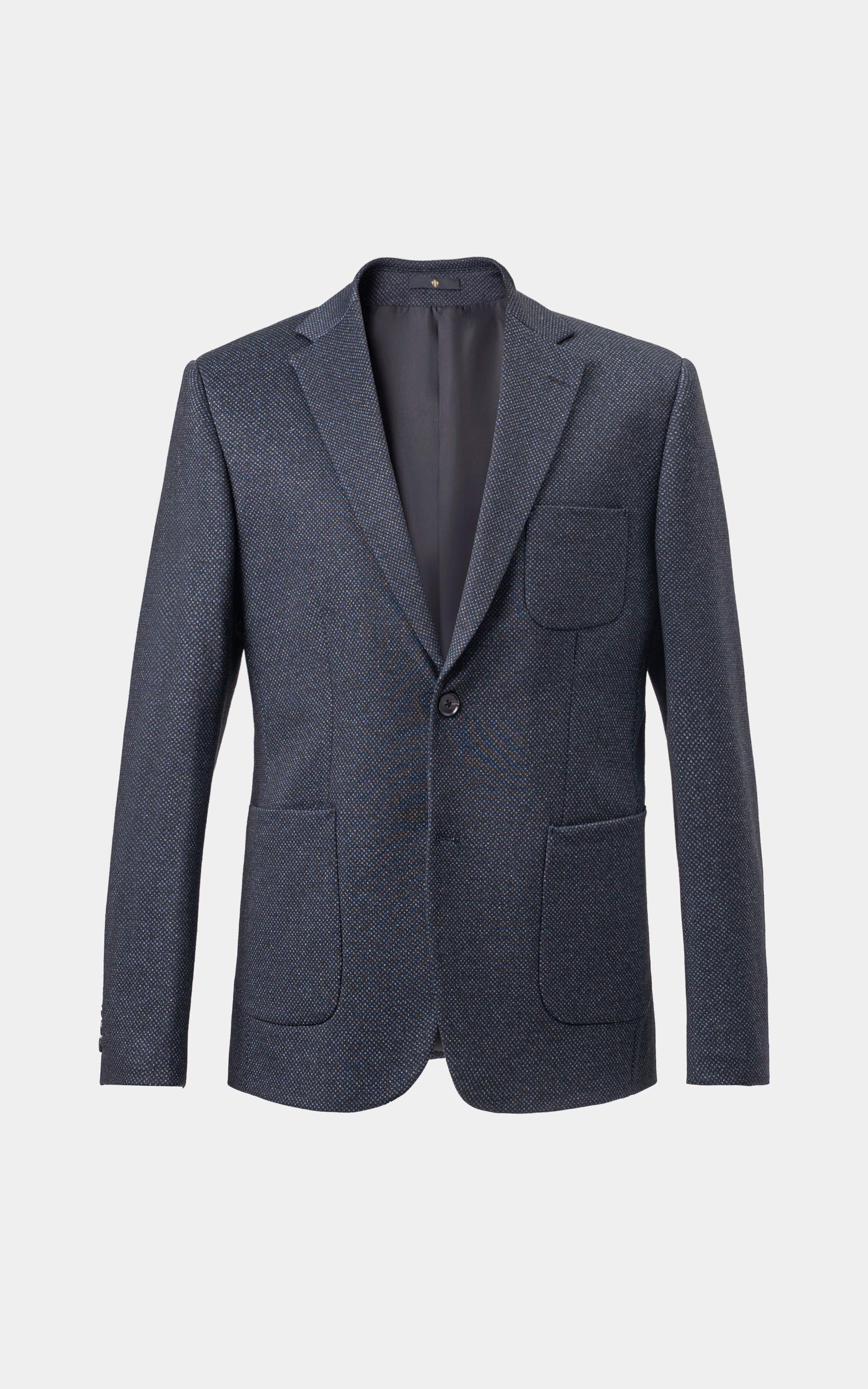 Textured Casual Coat Black