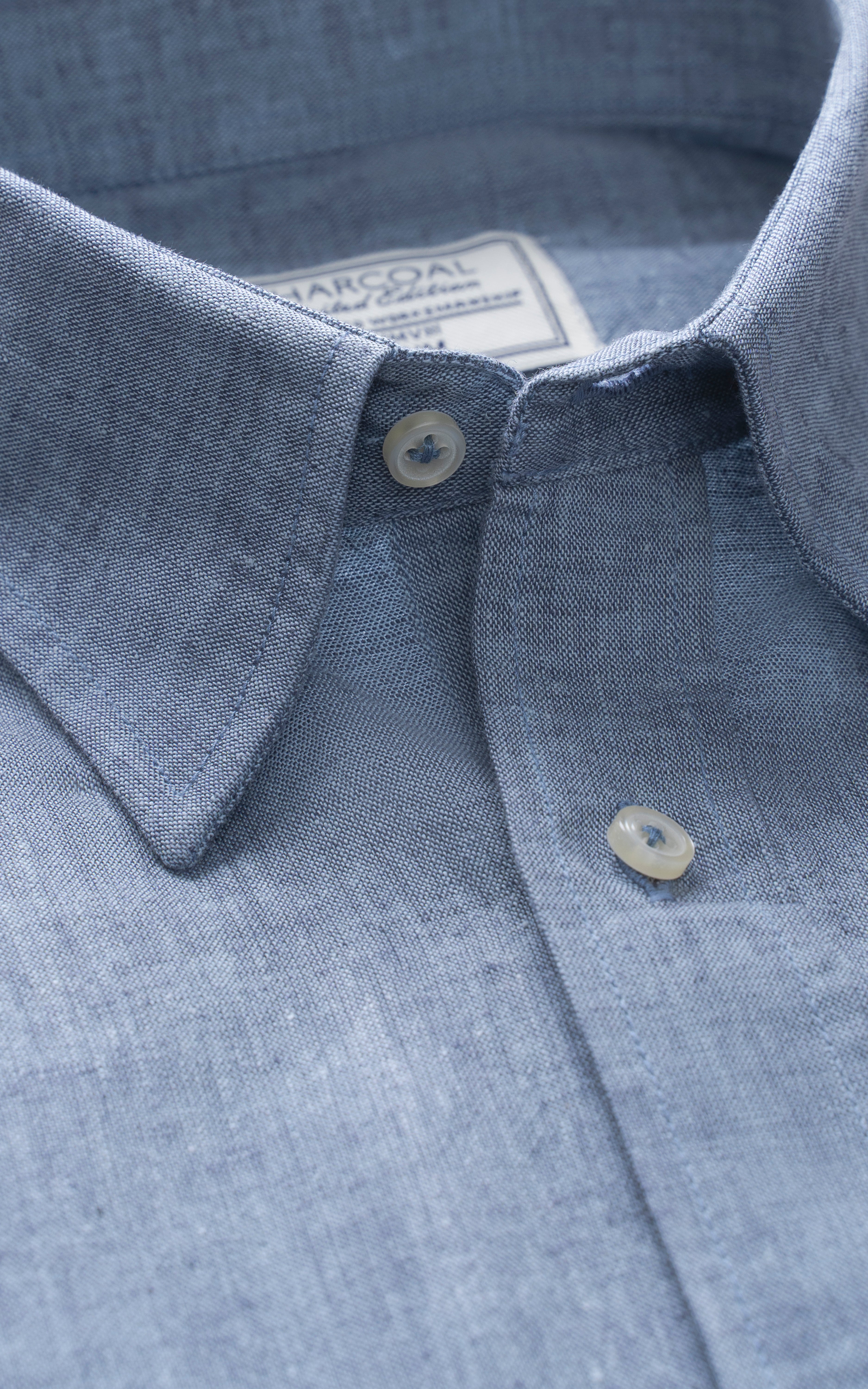 SMART FIT LINEN LIMITED EDITION SHIRT BLUE MELANGE