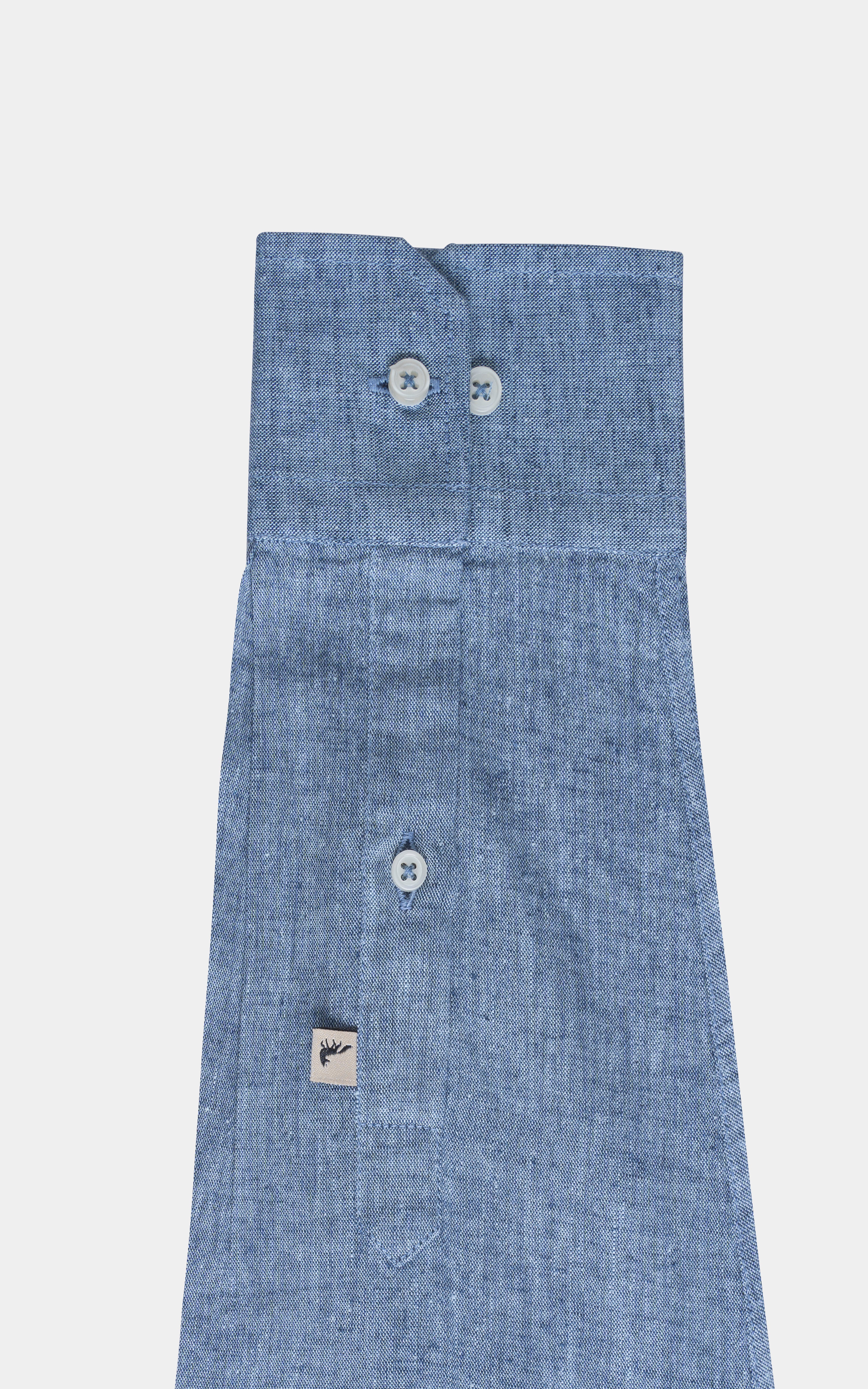 SMART FIT LINEN LIMITED EDITION SHIRT BLUE MELANGE
