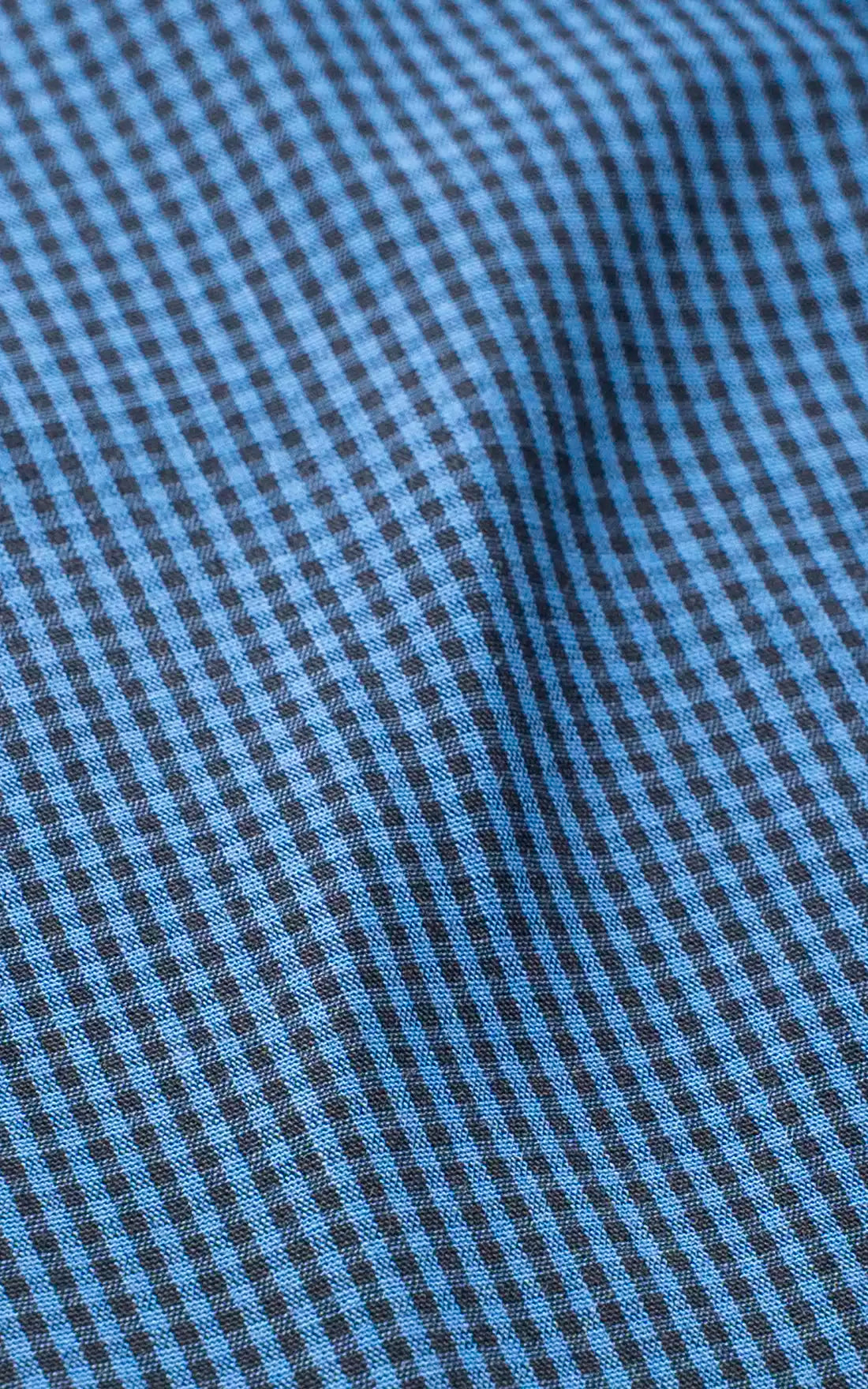 SEMI FORMAL SMART FIT CHECKED SHIRT BLUE BLACK