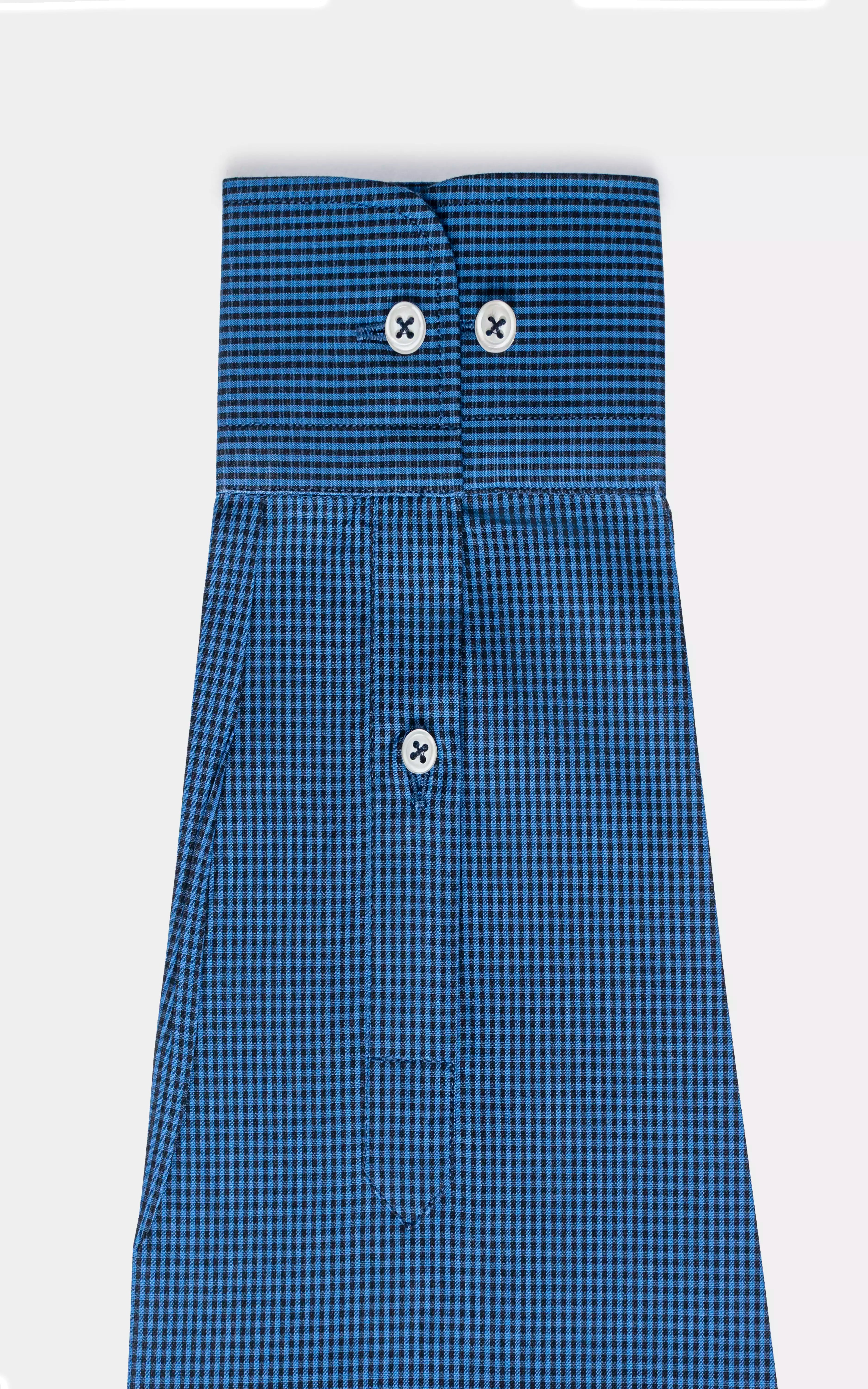 SEMI FORMAL SMART FIT CHECKED SHIRT BLUE BLACK