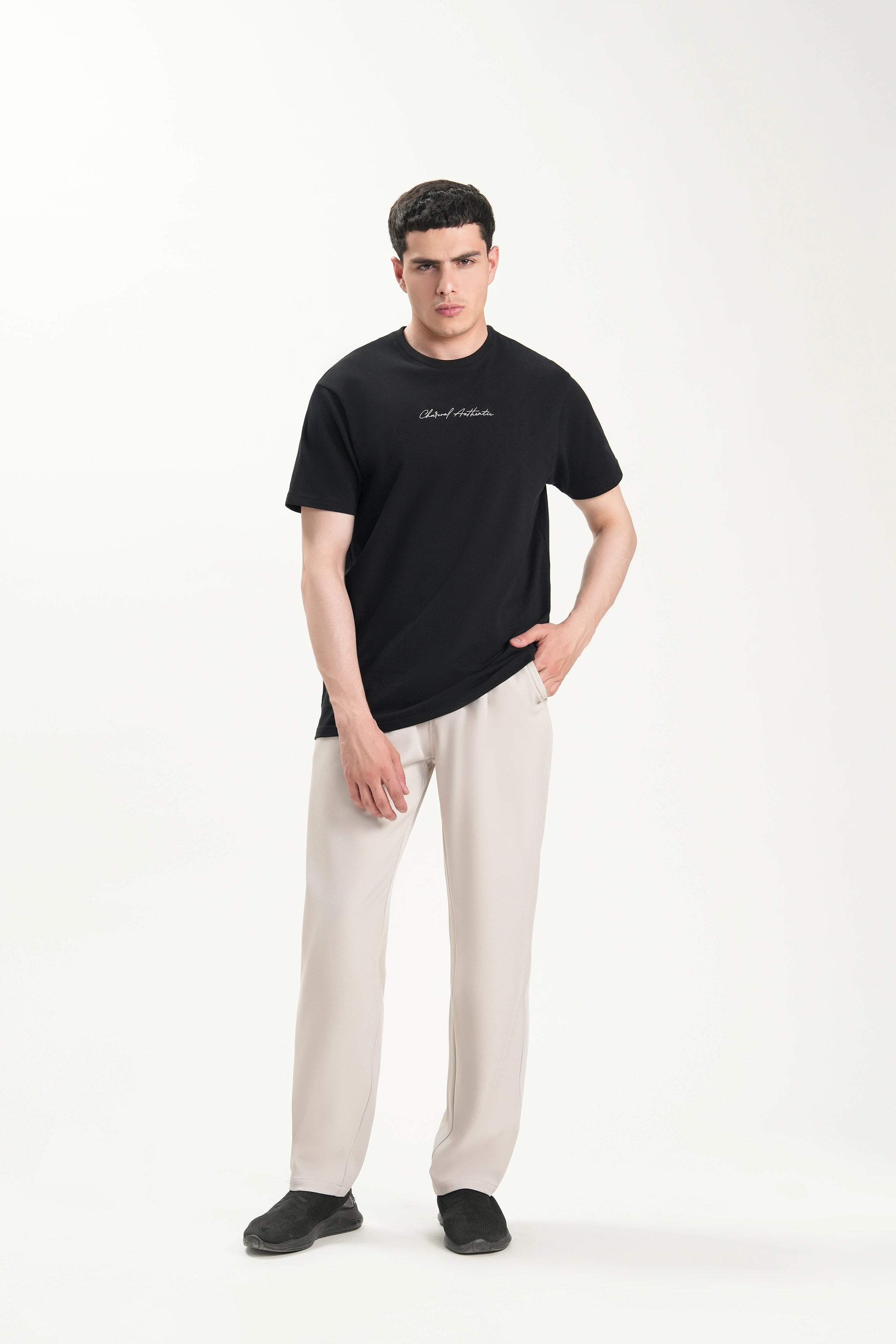 T SHIRT REGULAR FIT BLACK