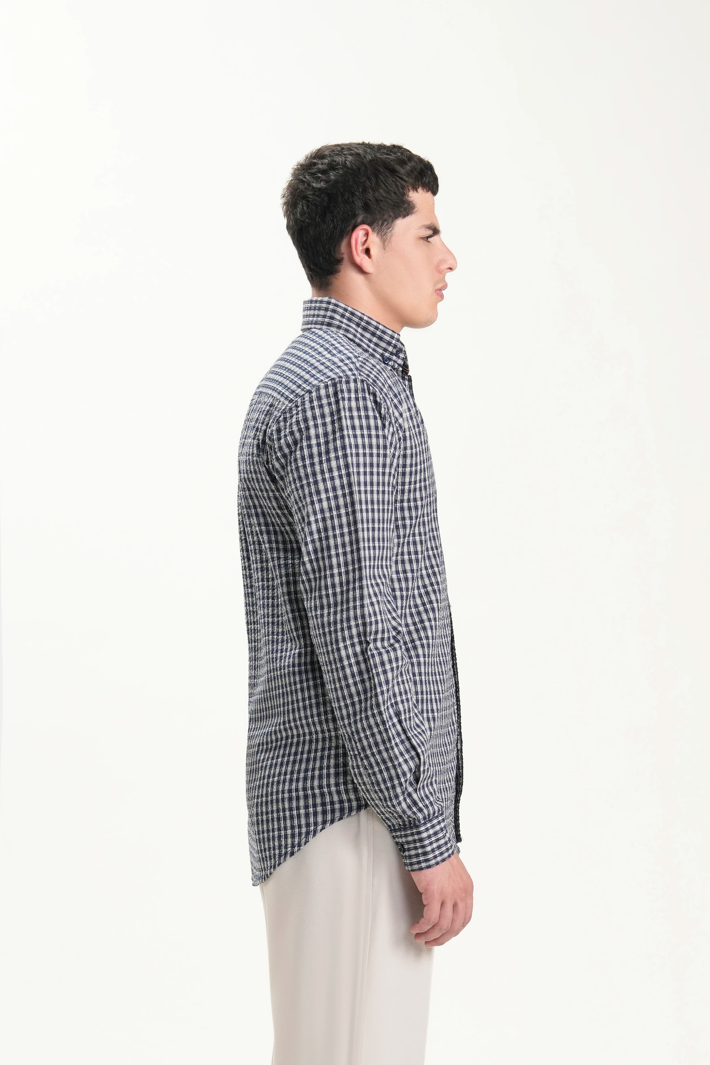 SMART FIT CASUAL SHIRT BLACK CHECK