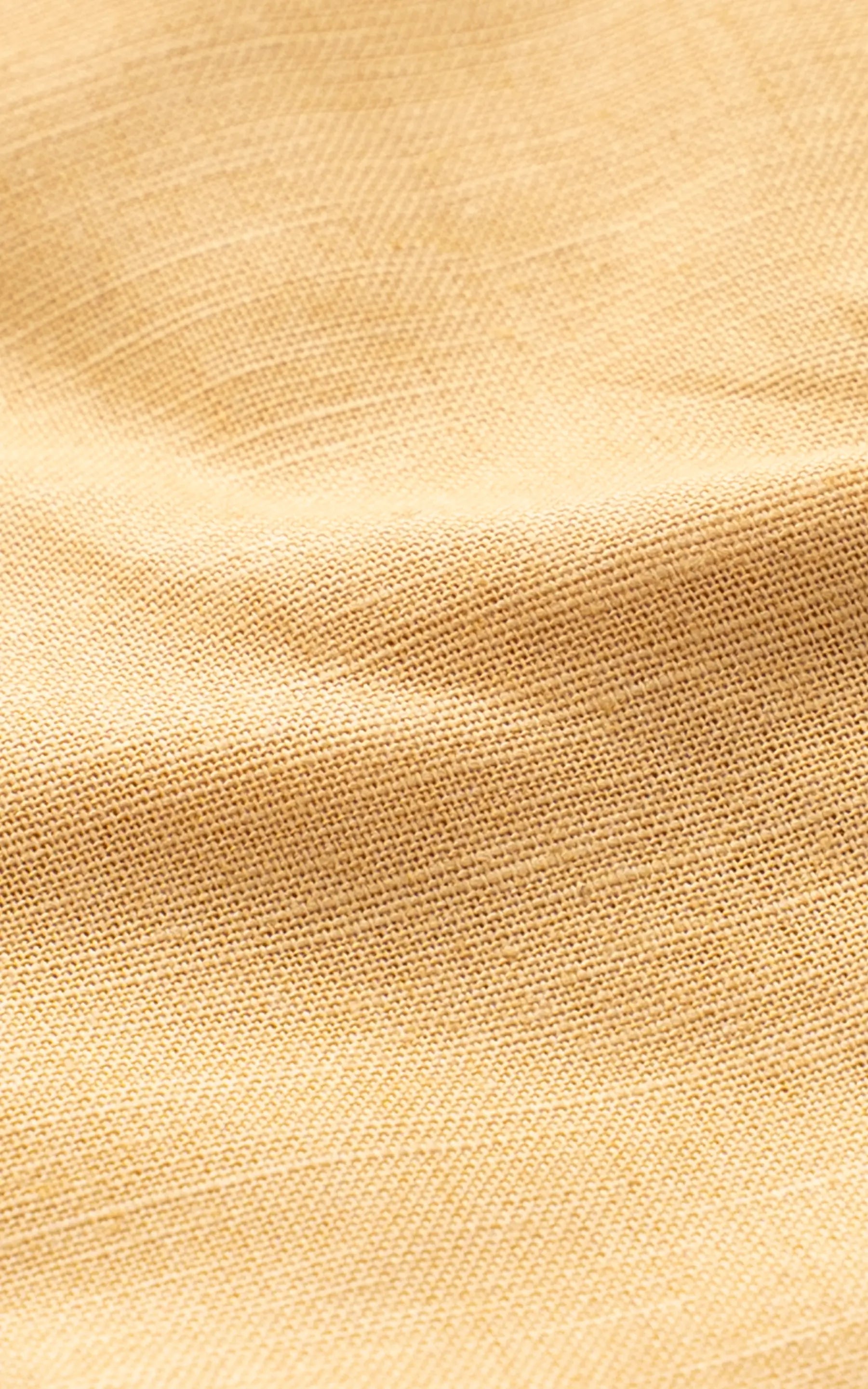 LINEN WIDE SPREAD COLLAR SHIRT  LIGHT MUSTARD