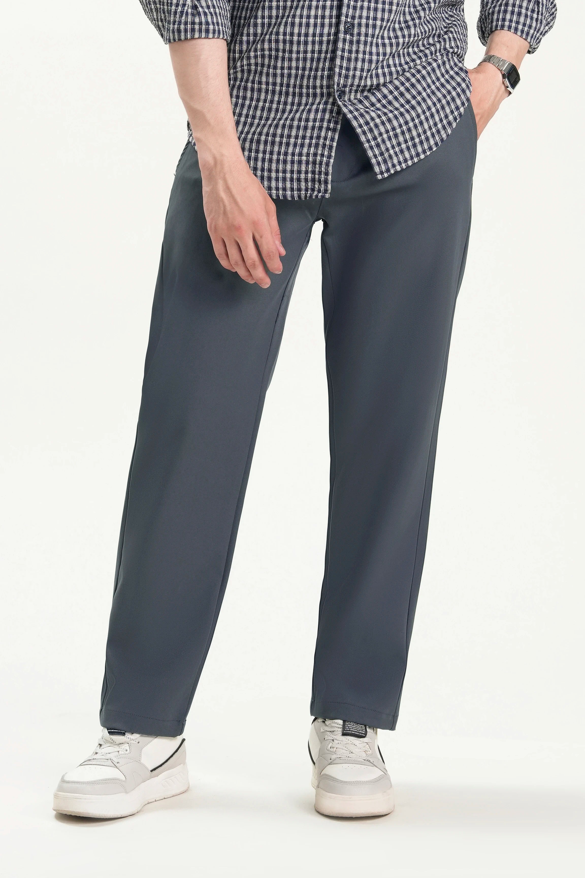 CASUAL PANT REGULAR FIT GREY